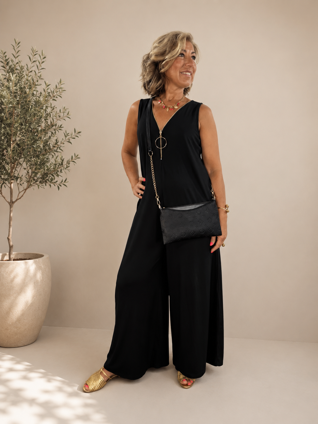 ZIPPER JUMPSUIT