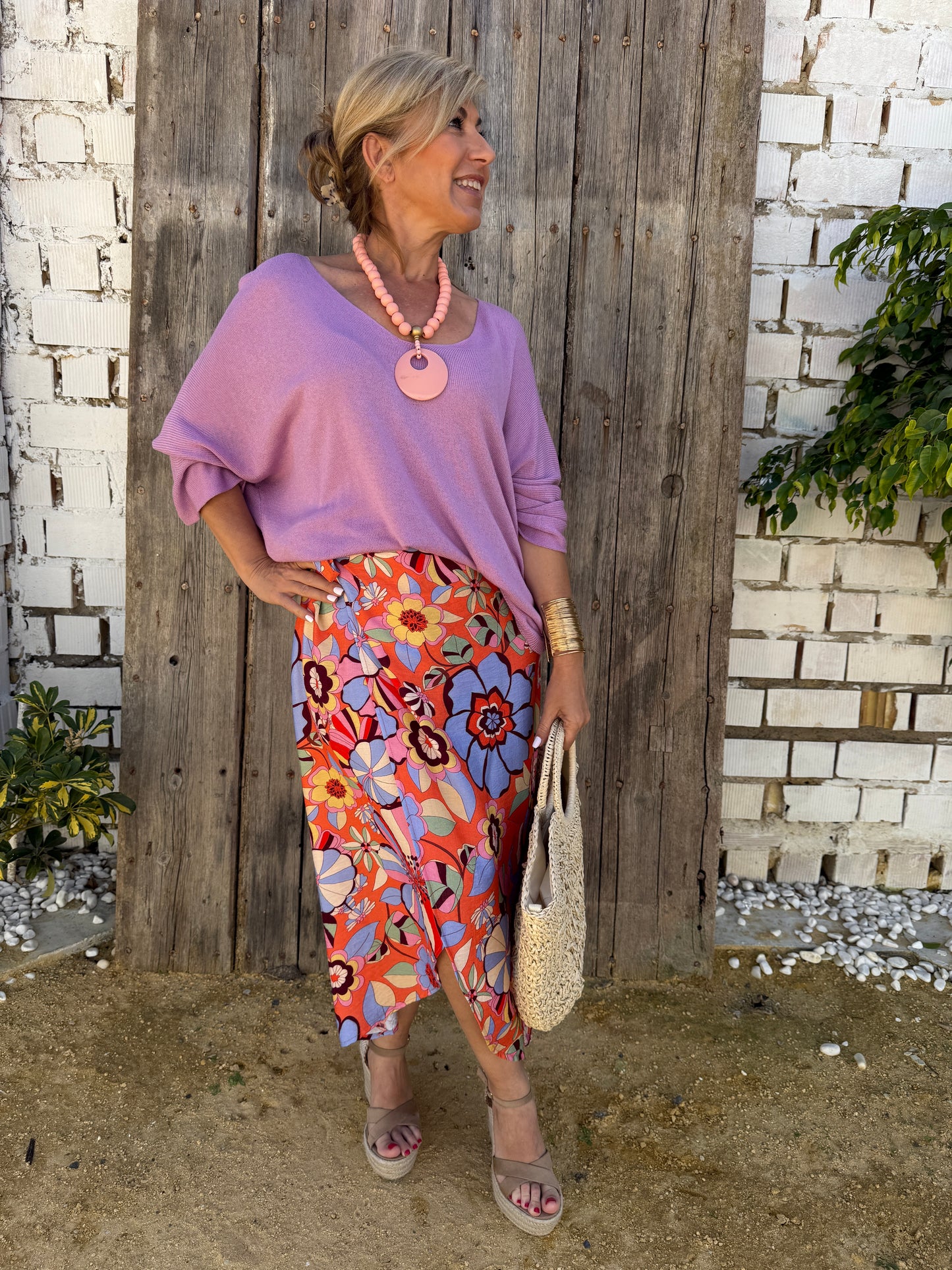 FALDA PAREO ESTAMPADA FLOR