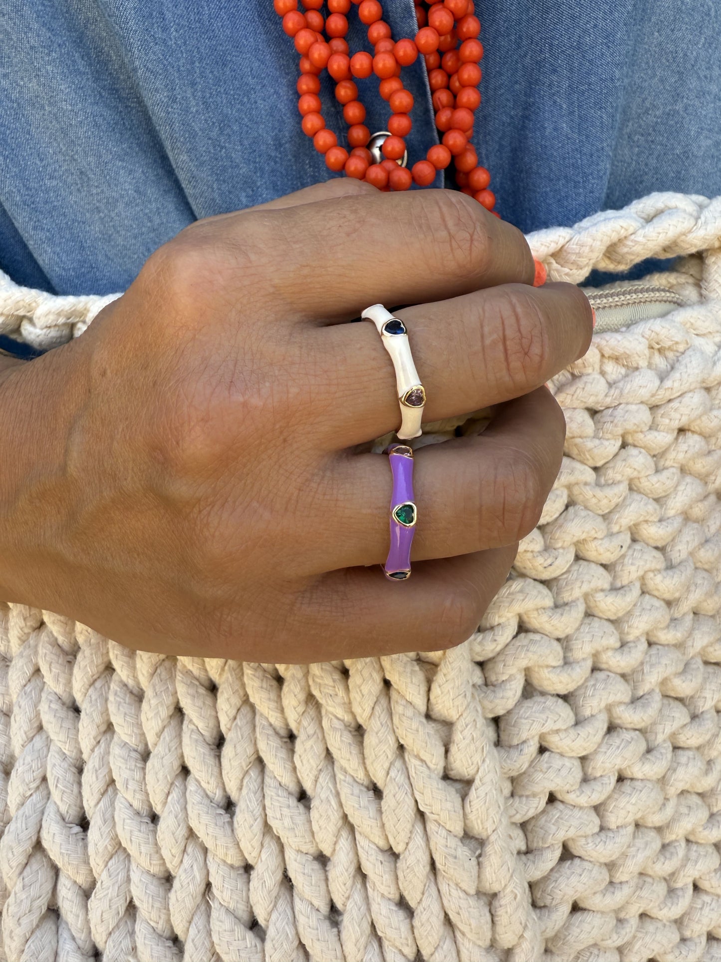 ANILLO ESMALTADO CORAZÓN