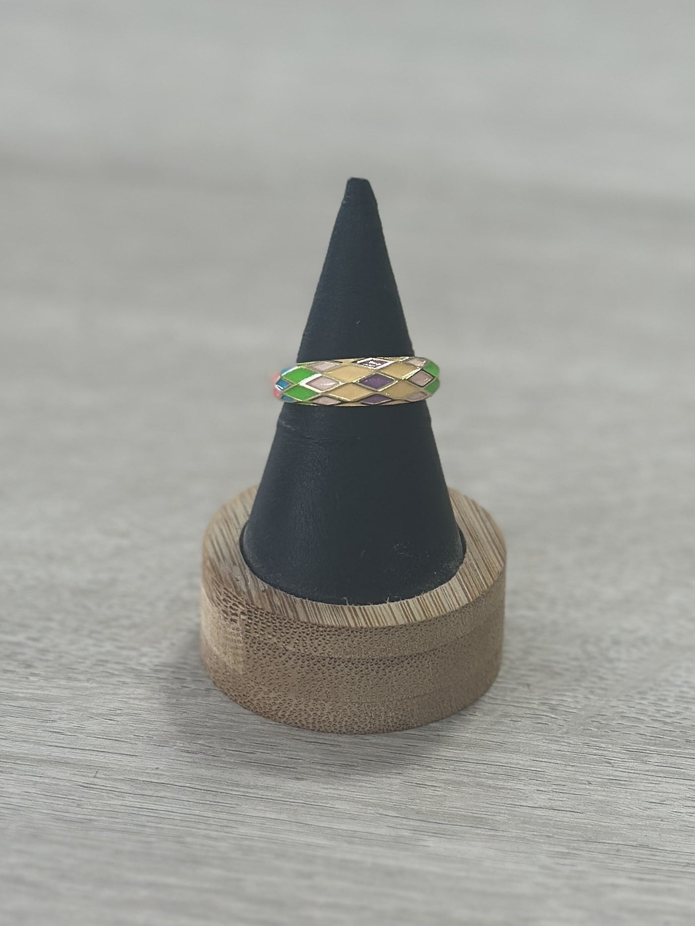 ANILLO ESMALTADO ROMBOS