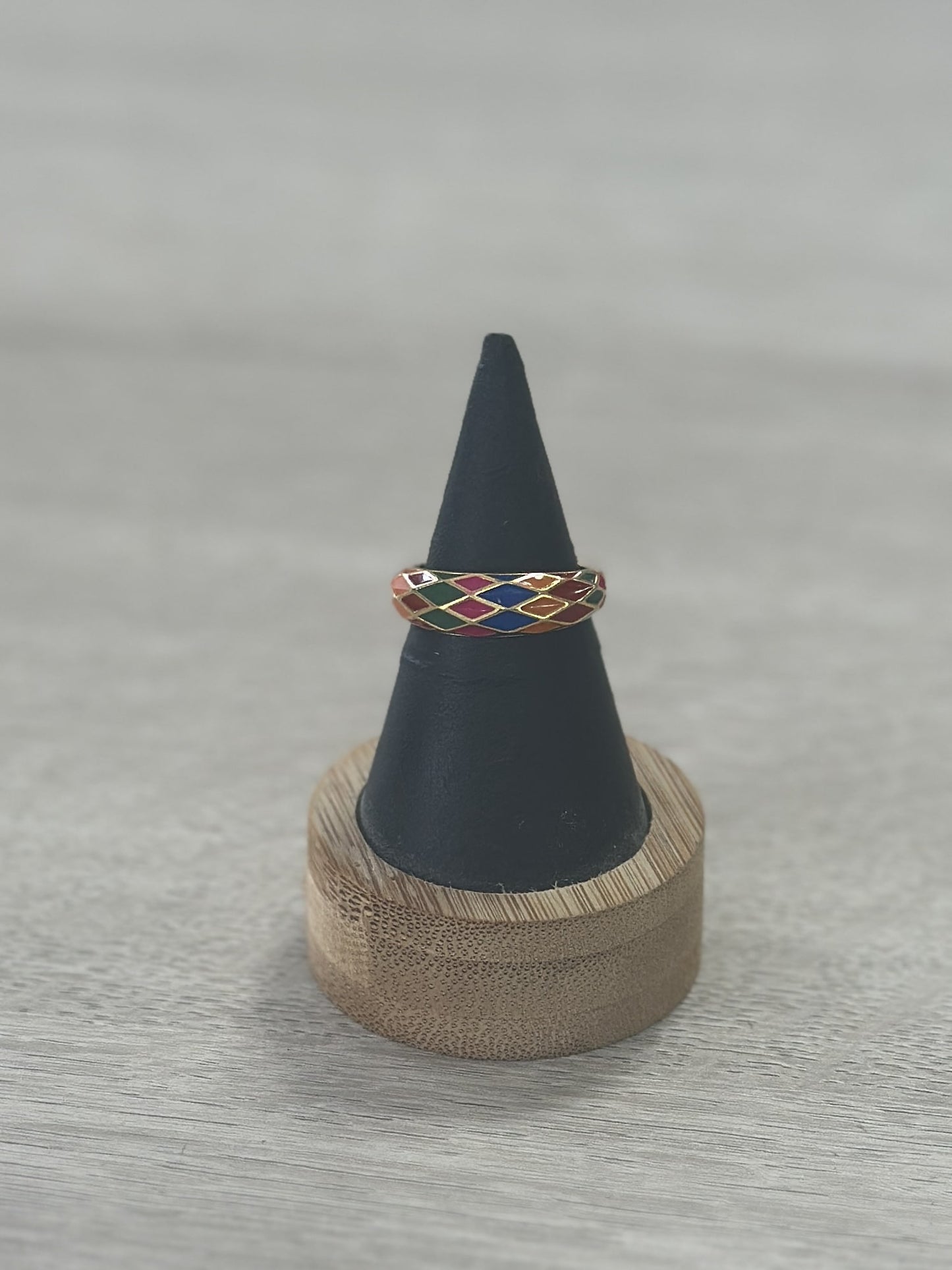 ANILLO ESMALTADO ROMBOS