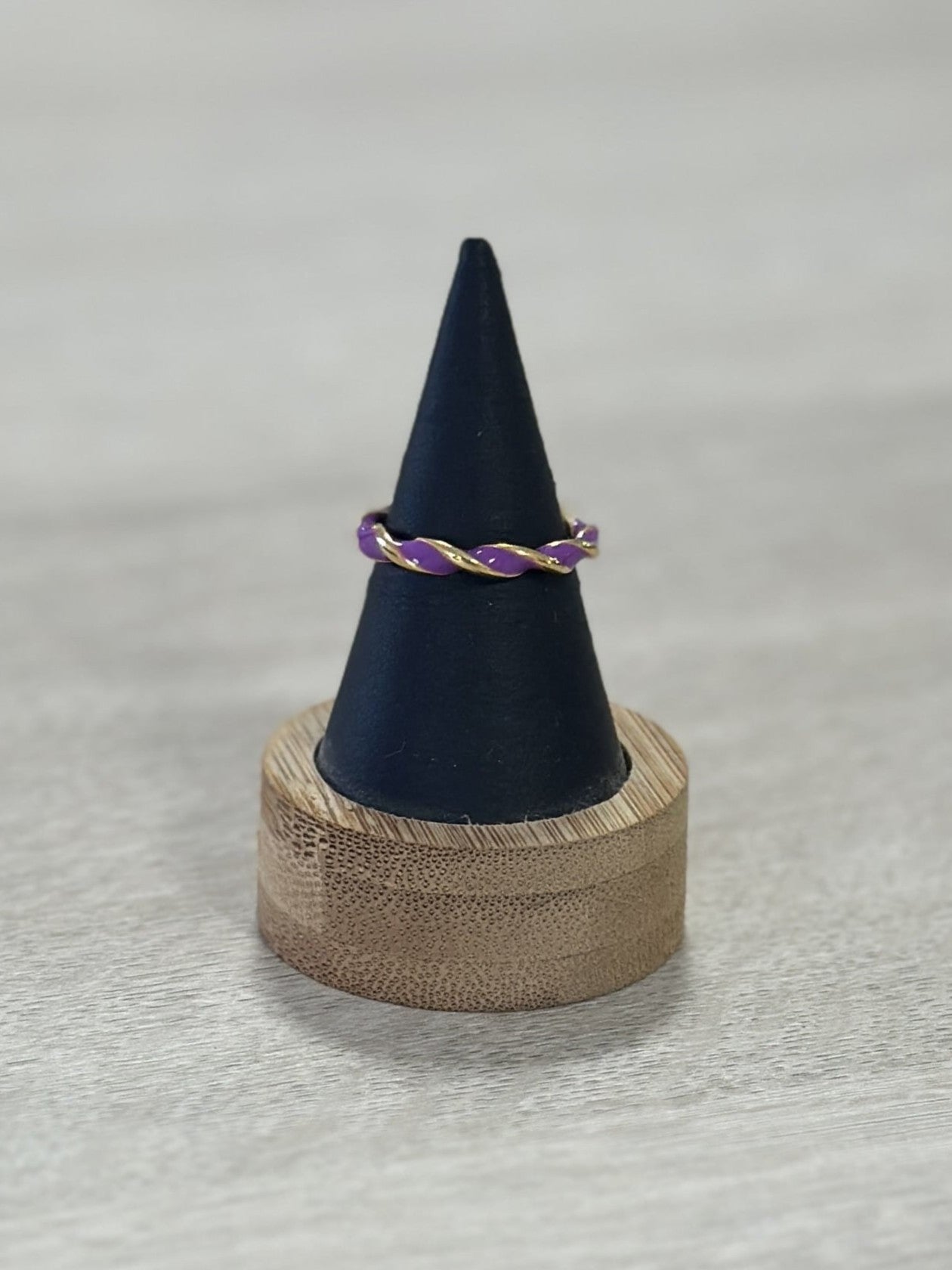 ANILLO ESMALTADO TRENZADO