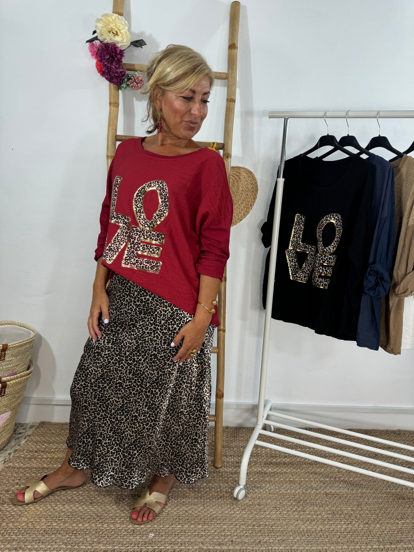 FALDA SATINADA ANIMAL PRINT