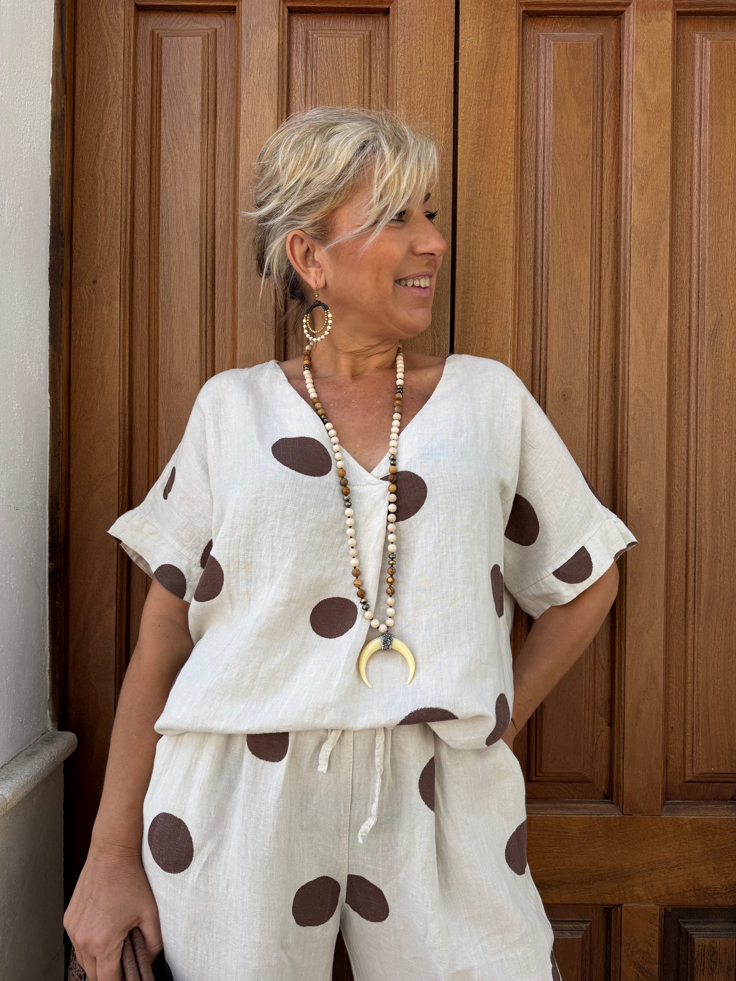 BLUSA LINO LUNARES