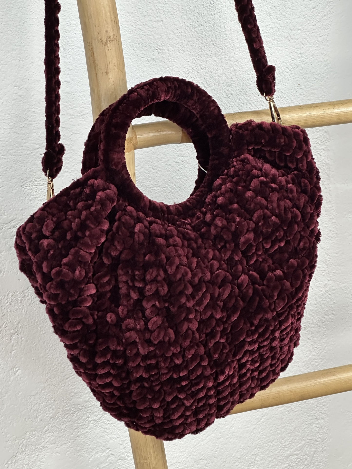 BOLSO CHENILLA ASA REDONDA