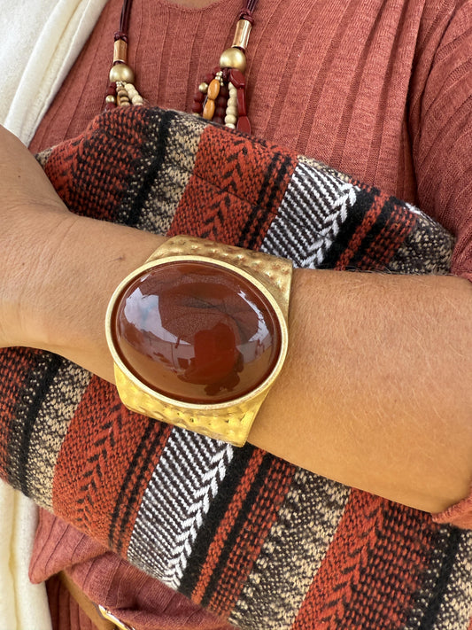 BRAZALETE DORADO PIEDRA