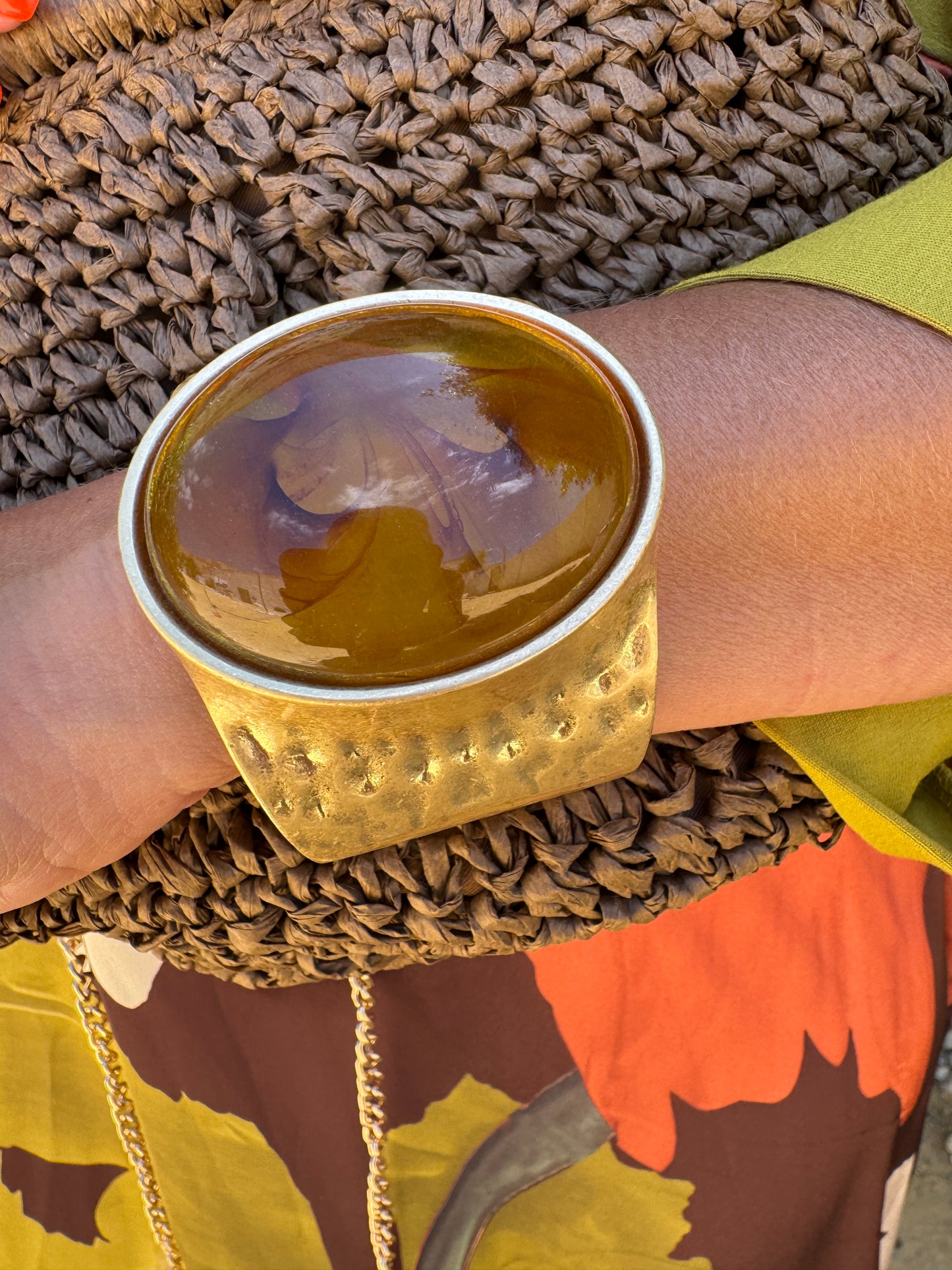 BRAZALETE DORADO PIEDRA