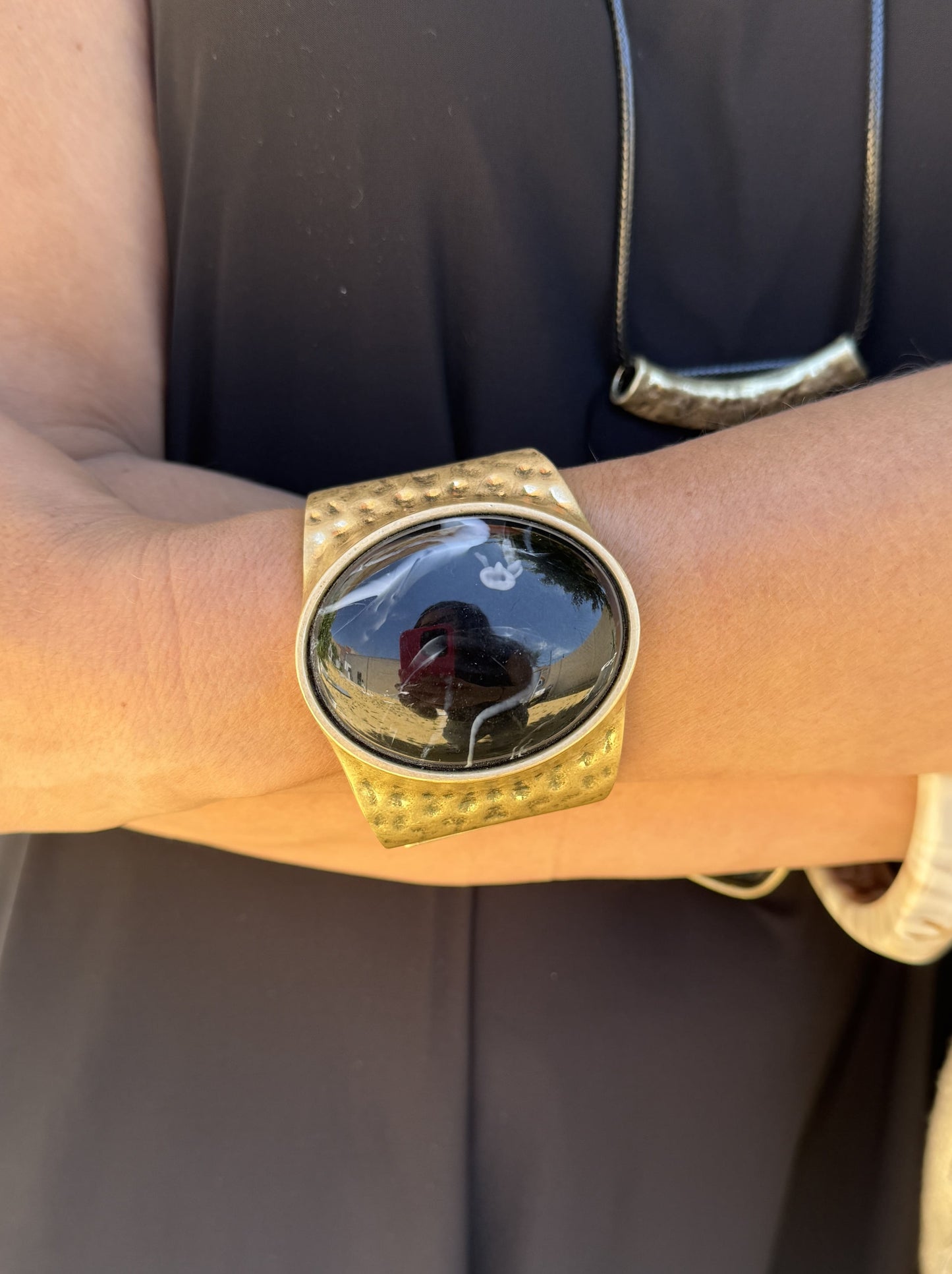 BRAZALETE DORADO PIEDRA