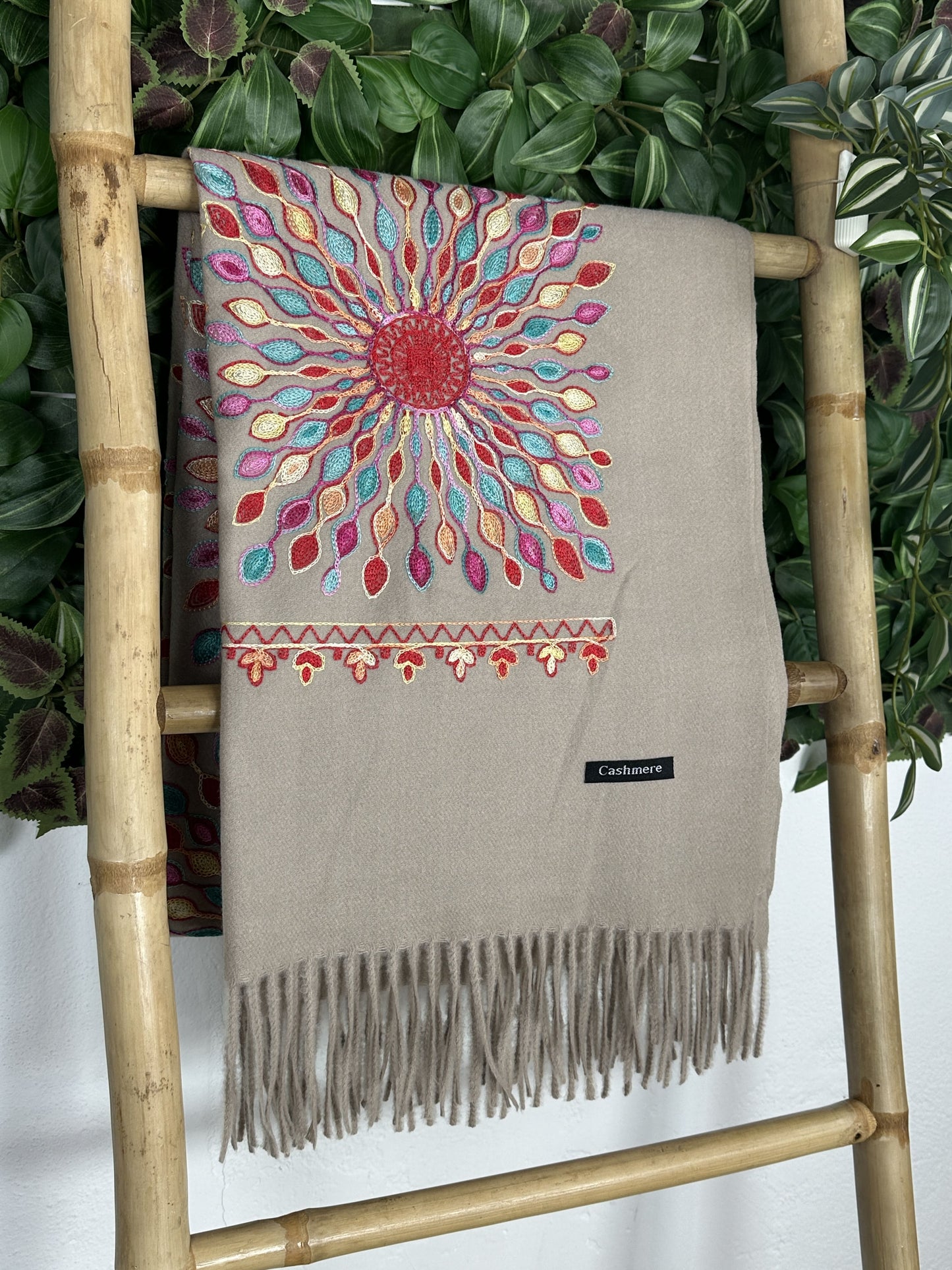 BUFANDA CASHMERE FLOR