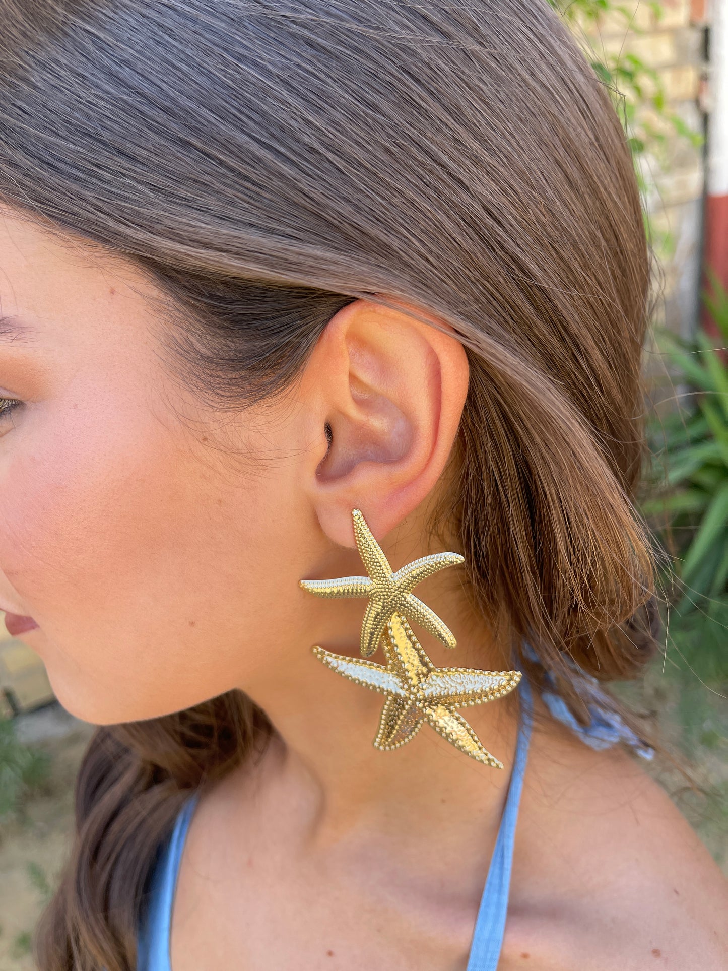 DOUBLE STAR EARRING
