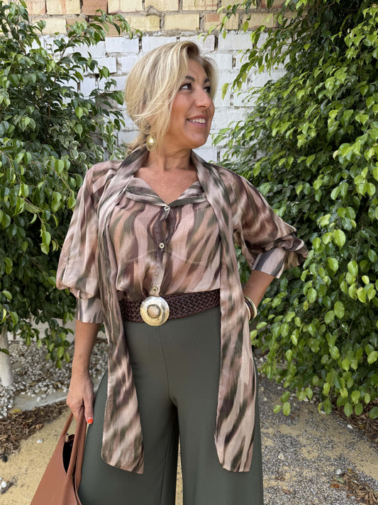 BLUSA LAZO TRANSPARENTE