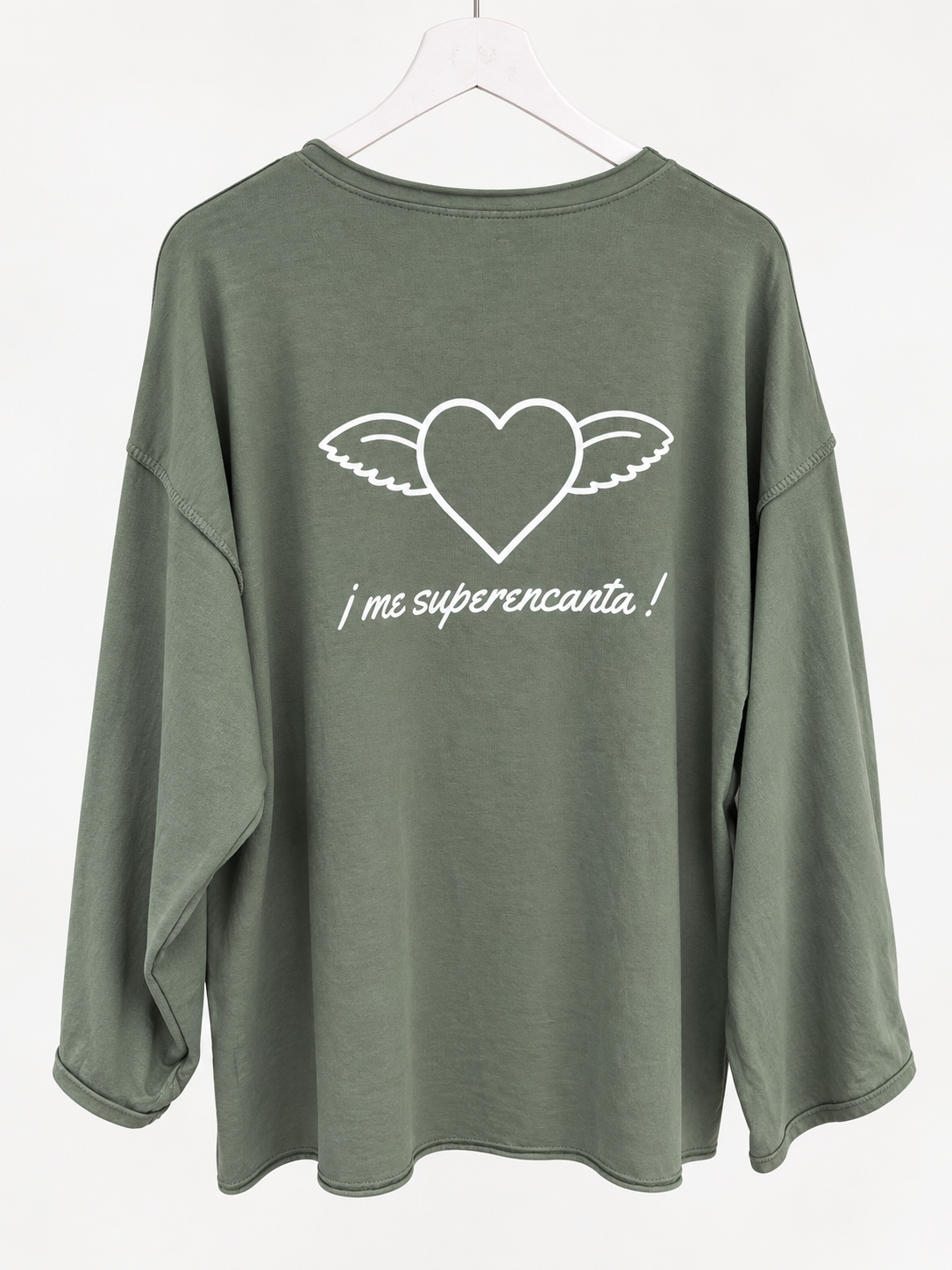CAMISETA COSTURA YERBABUENA "ME SUPER ENCANTA"