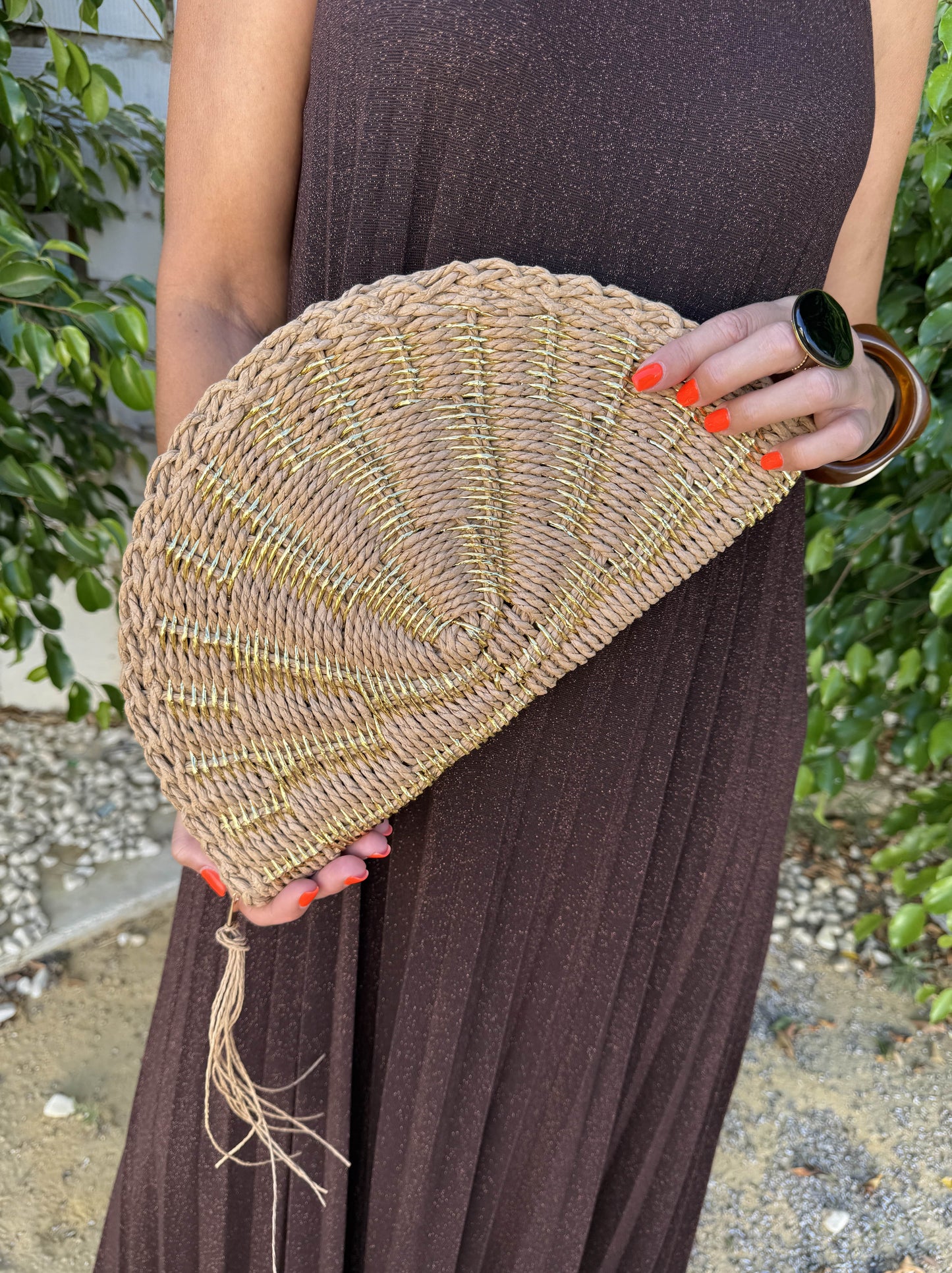 CARTERA DE MANO ABANICO