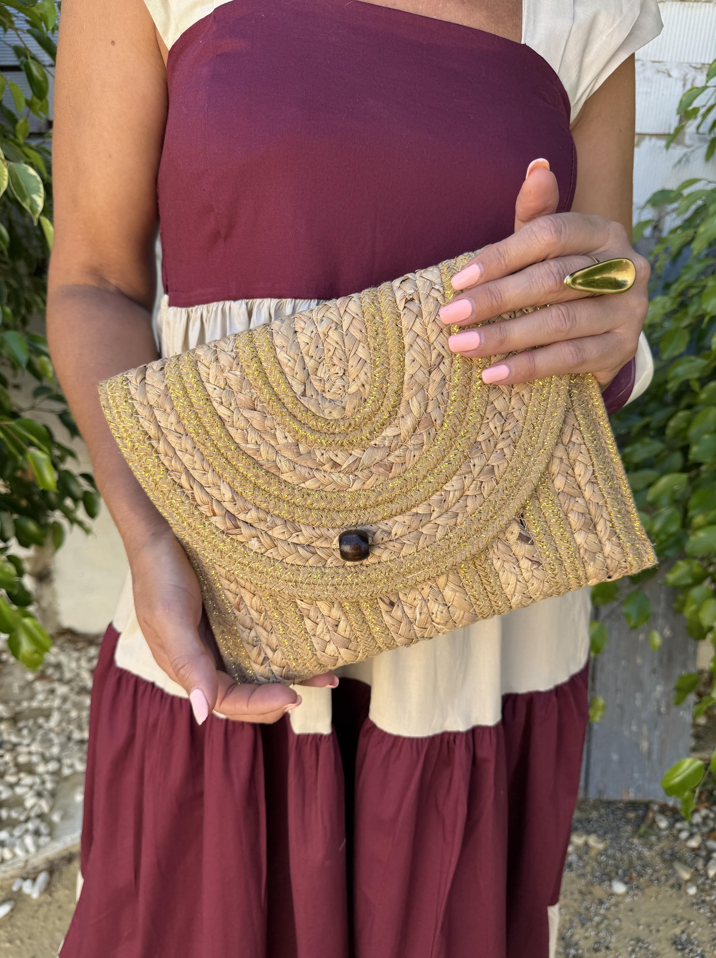 CARTERA DE MANO NATURAL