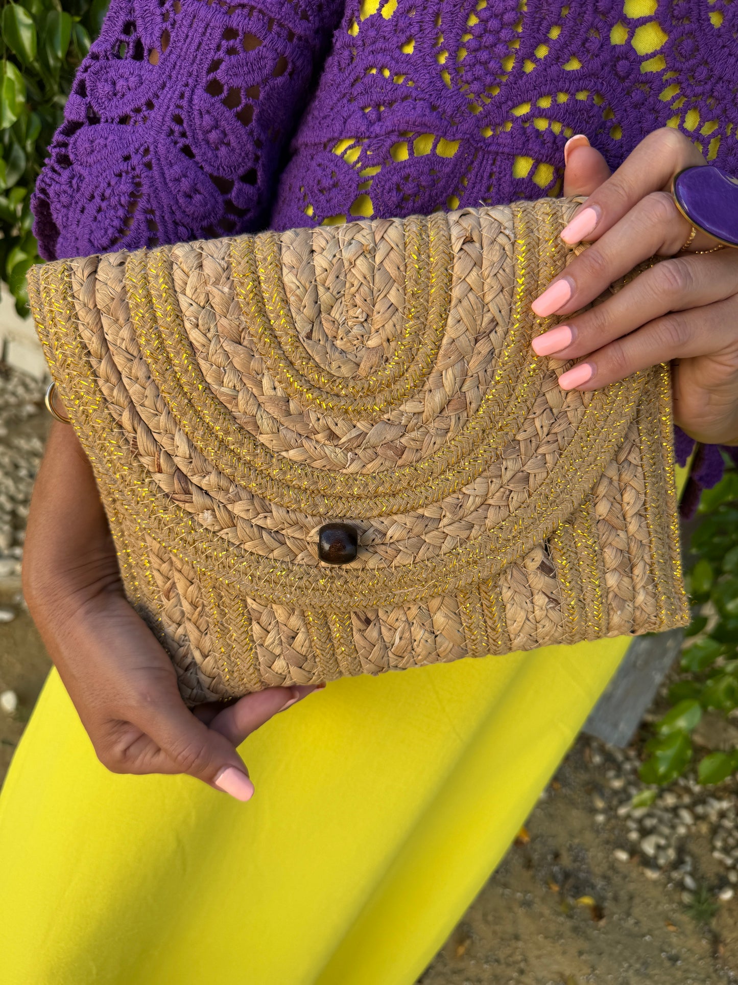 CARTERA DE MANO NATURAL