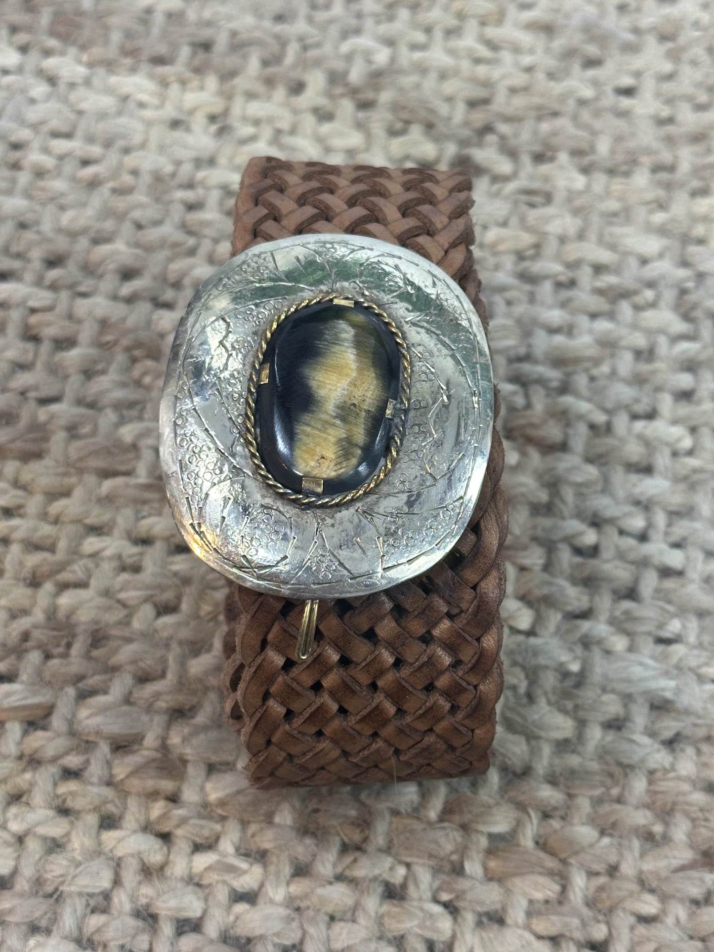 CINTURÓN DE PIEL TRENZADO