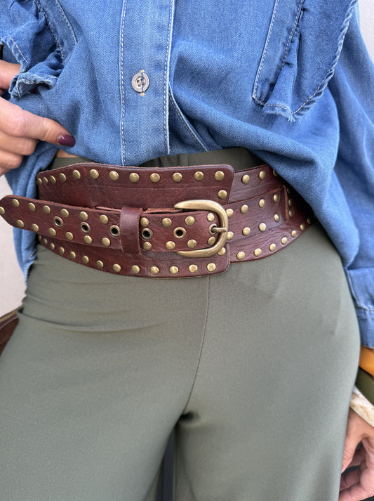 CINTURÓN FAJÍN CUERO