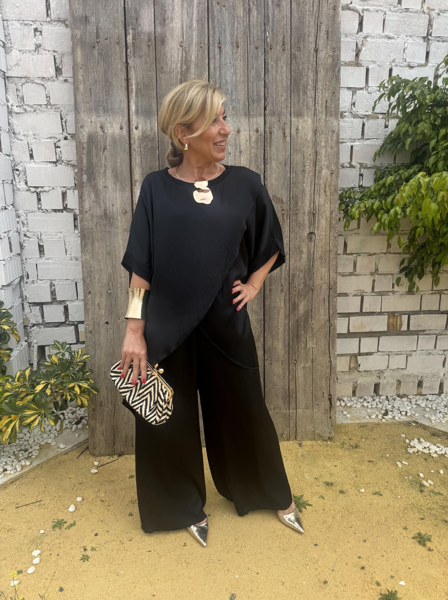 CONJUNTO SATINADO CRUZADO