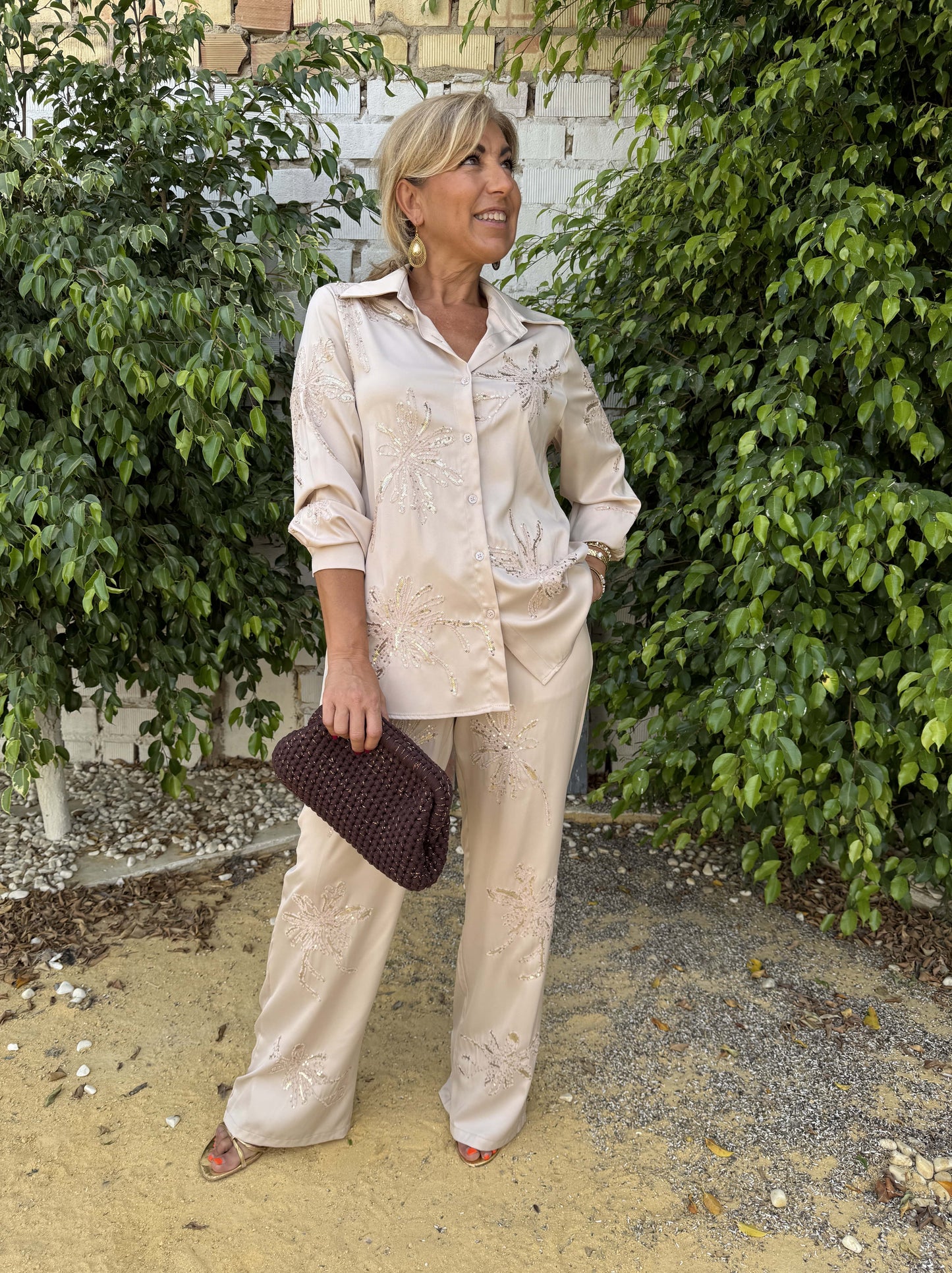 CONJUNTO SATINADO LENTEJUELAS