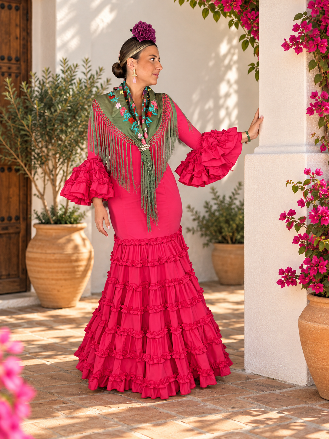 TRAJE DE FLAMENCA TARANTO LISO