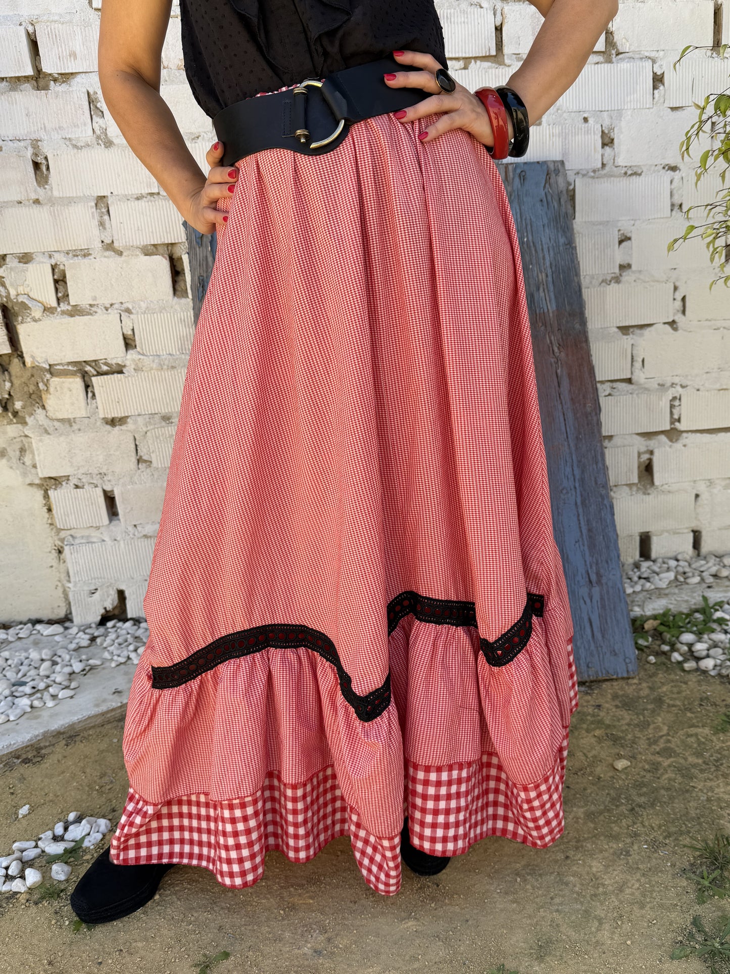 FALDA ROCIERA VICHY