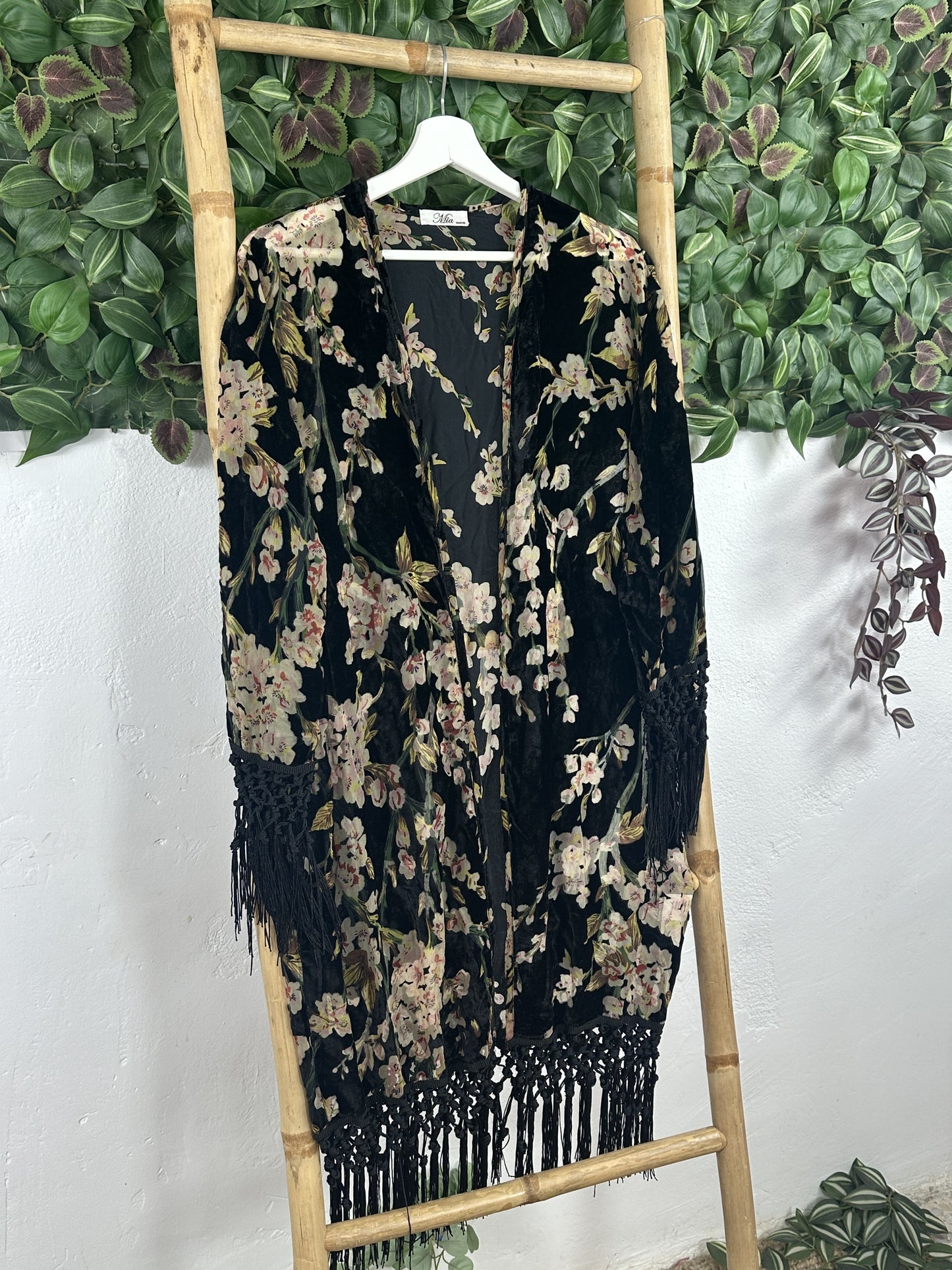 KIMONO TERCIOPELO FLORES