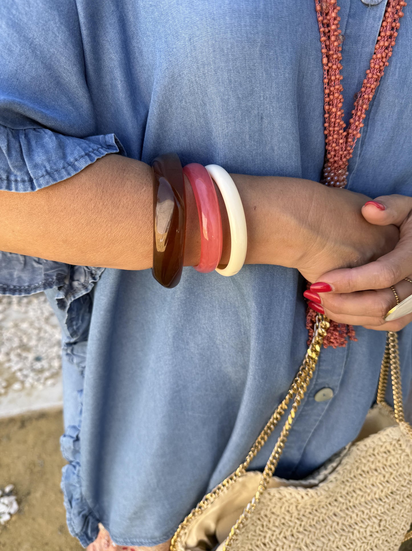 PACK 3 PULSERAS RESINA
