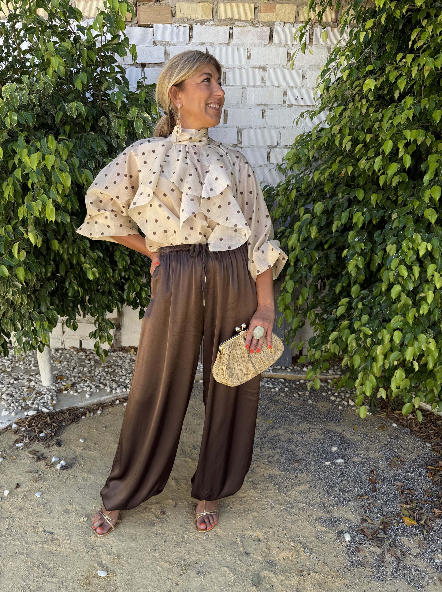 PANTALÓN BOMBACHO SATINADO