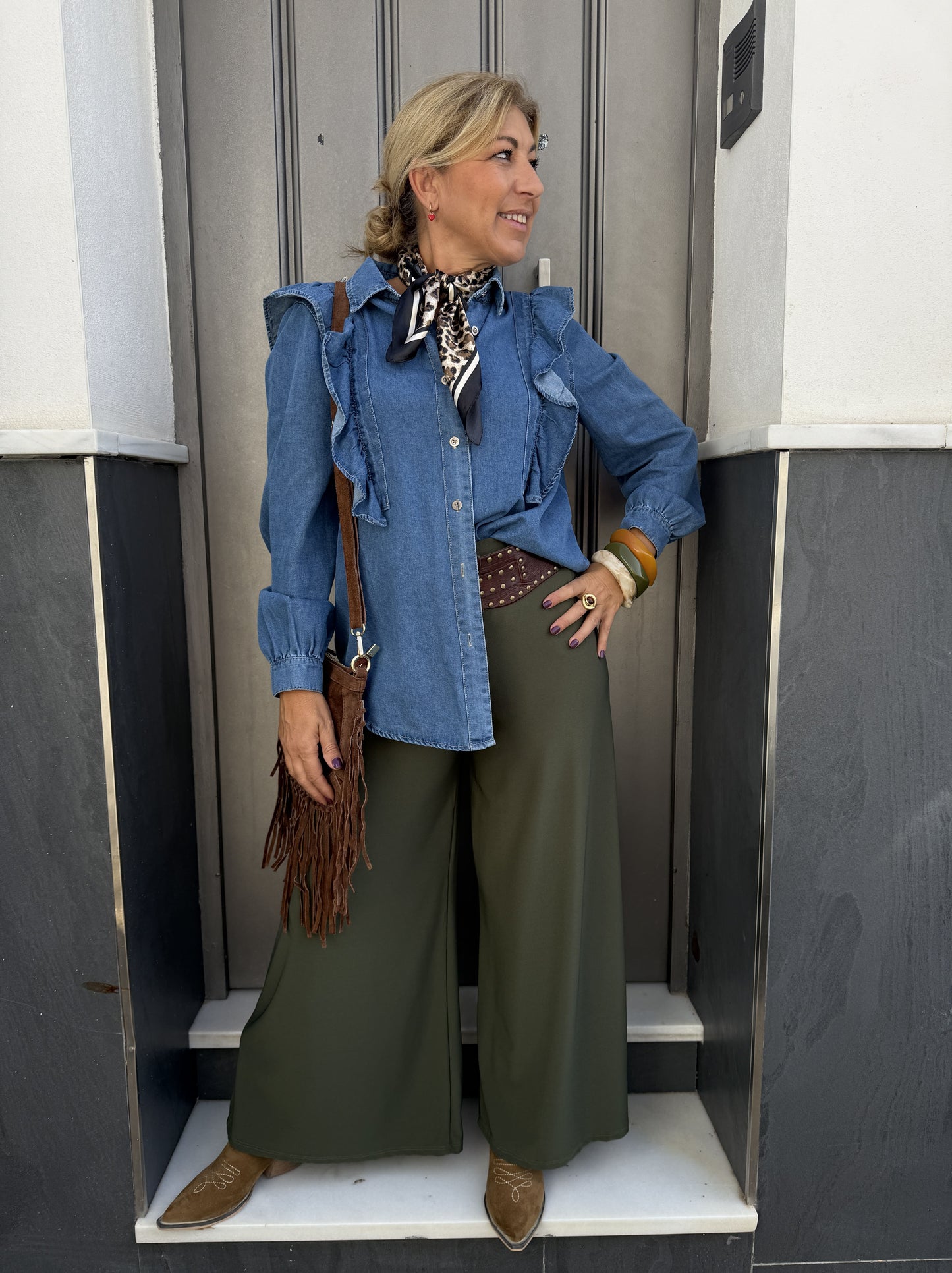 CAMISA DENIM VOLANTES