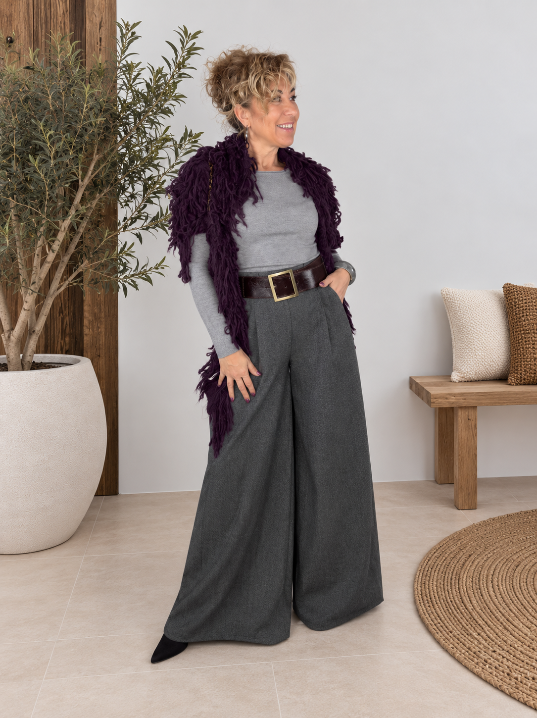 PANTALÓN PALAZZO ESPIGA