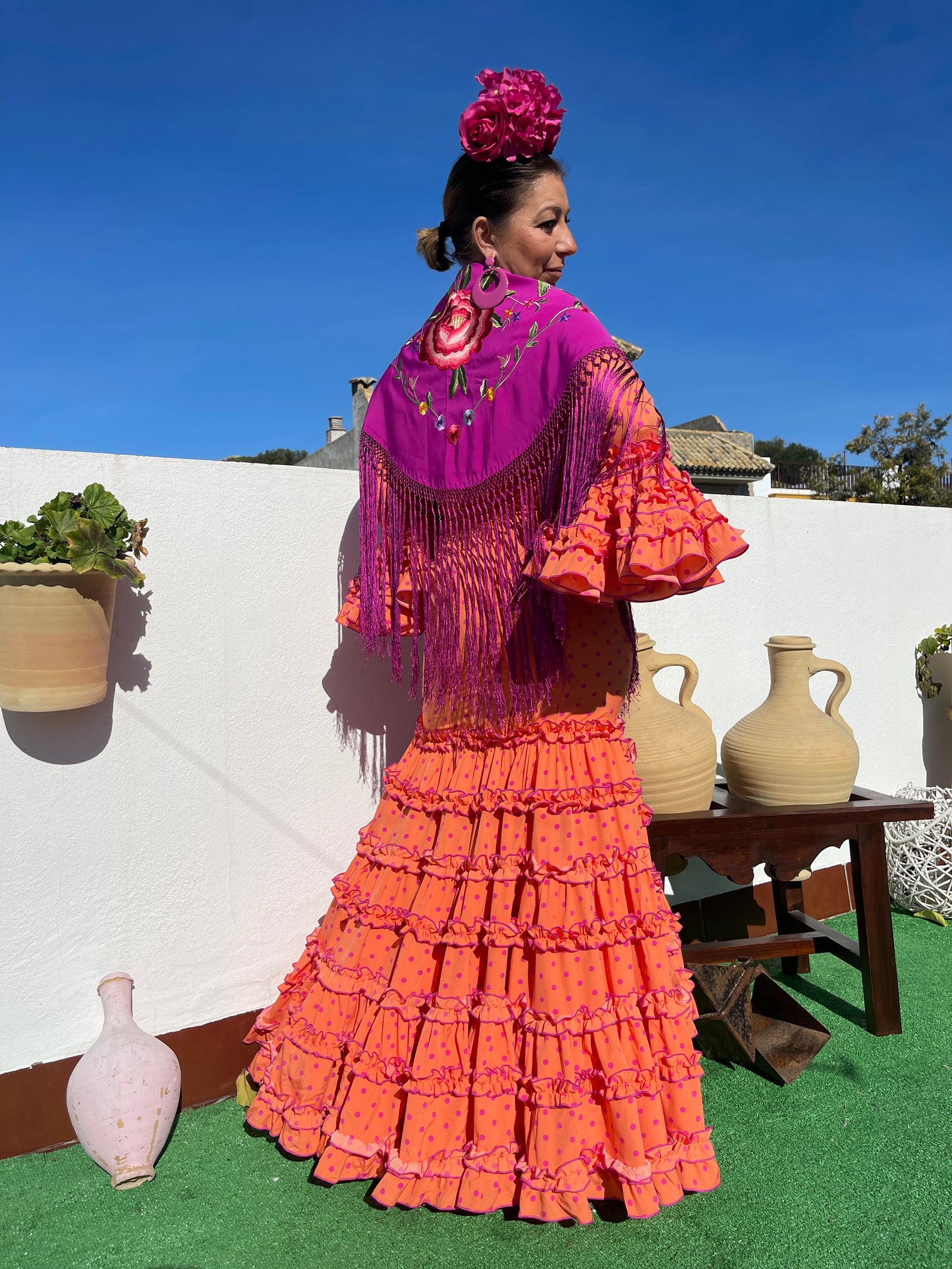 TRAJE LOLA FLAMENCO VERMELHO