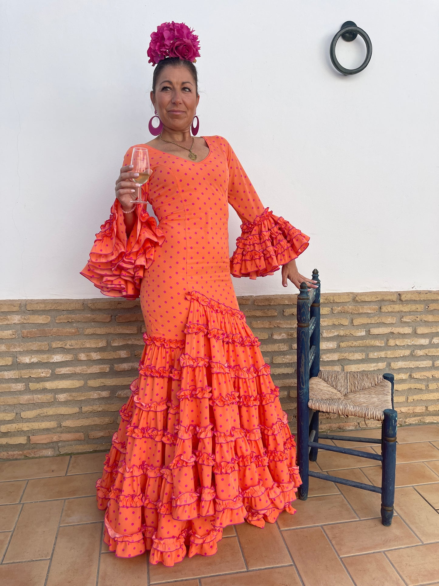 TRAJE LOLA FLAMENCO VERMELHO