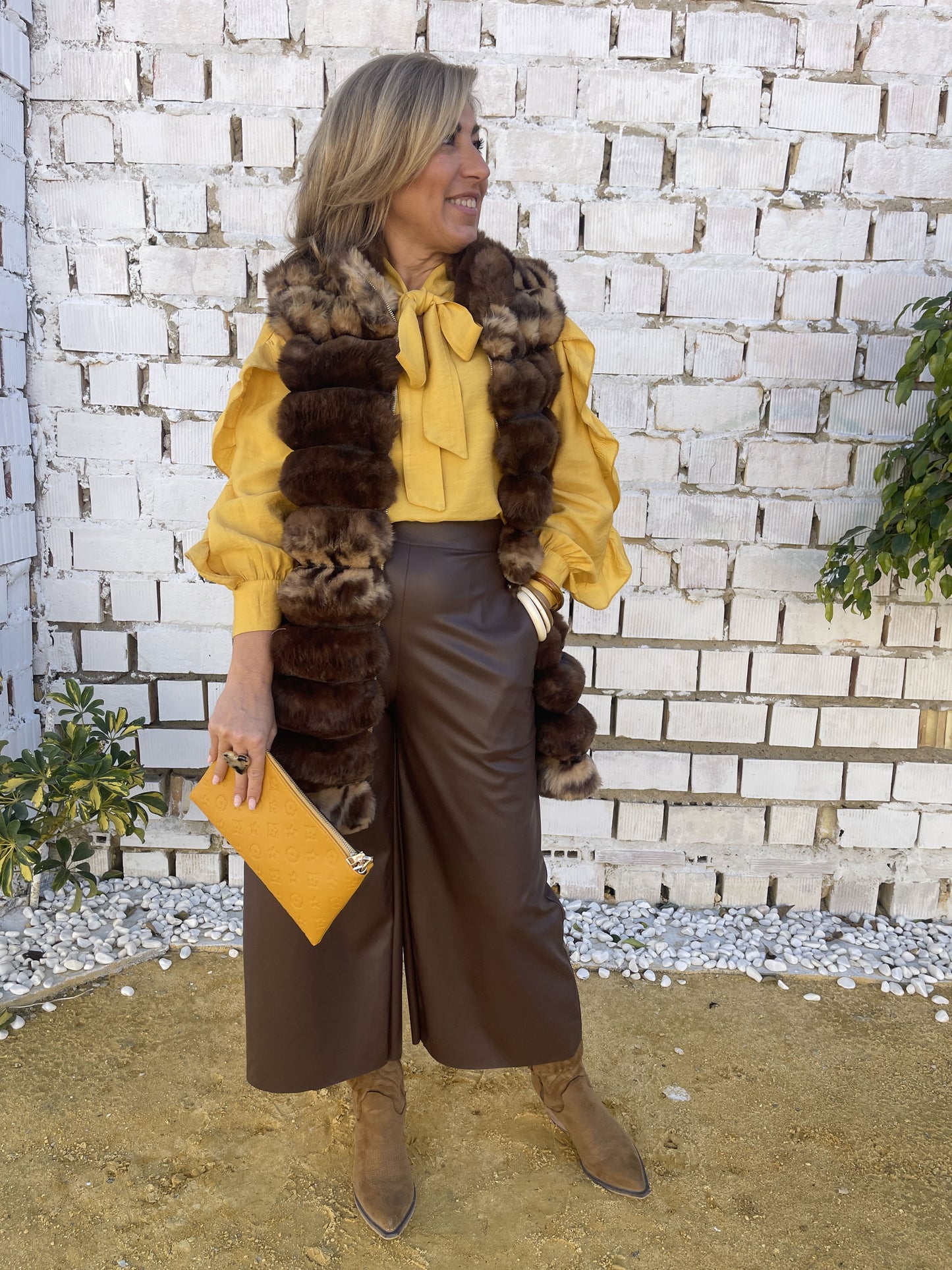 PANTALÓN CULOTTE POLIPIEL
