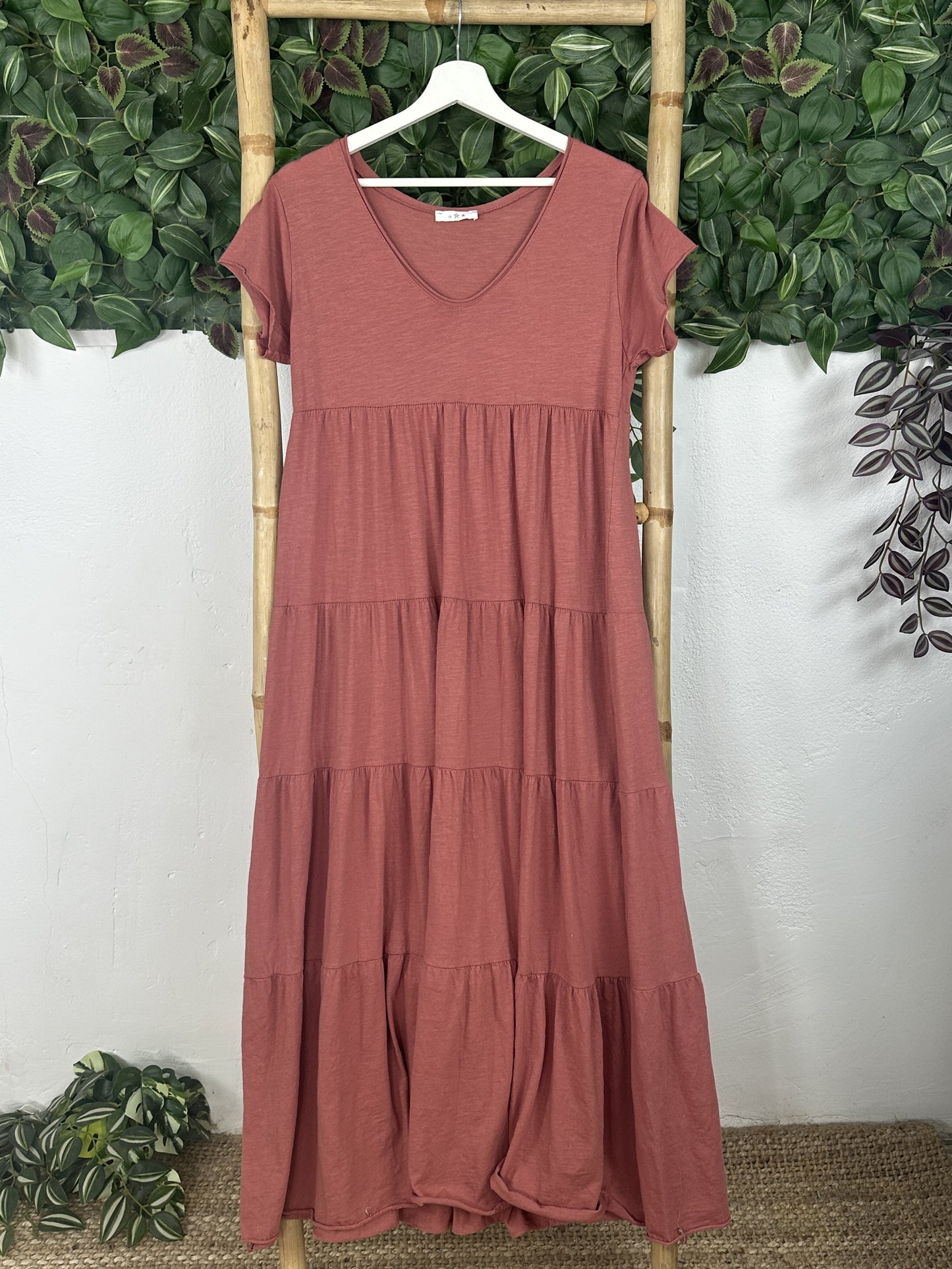VESTIDO ALGODÓN VOLANTES