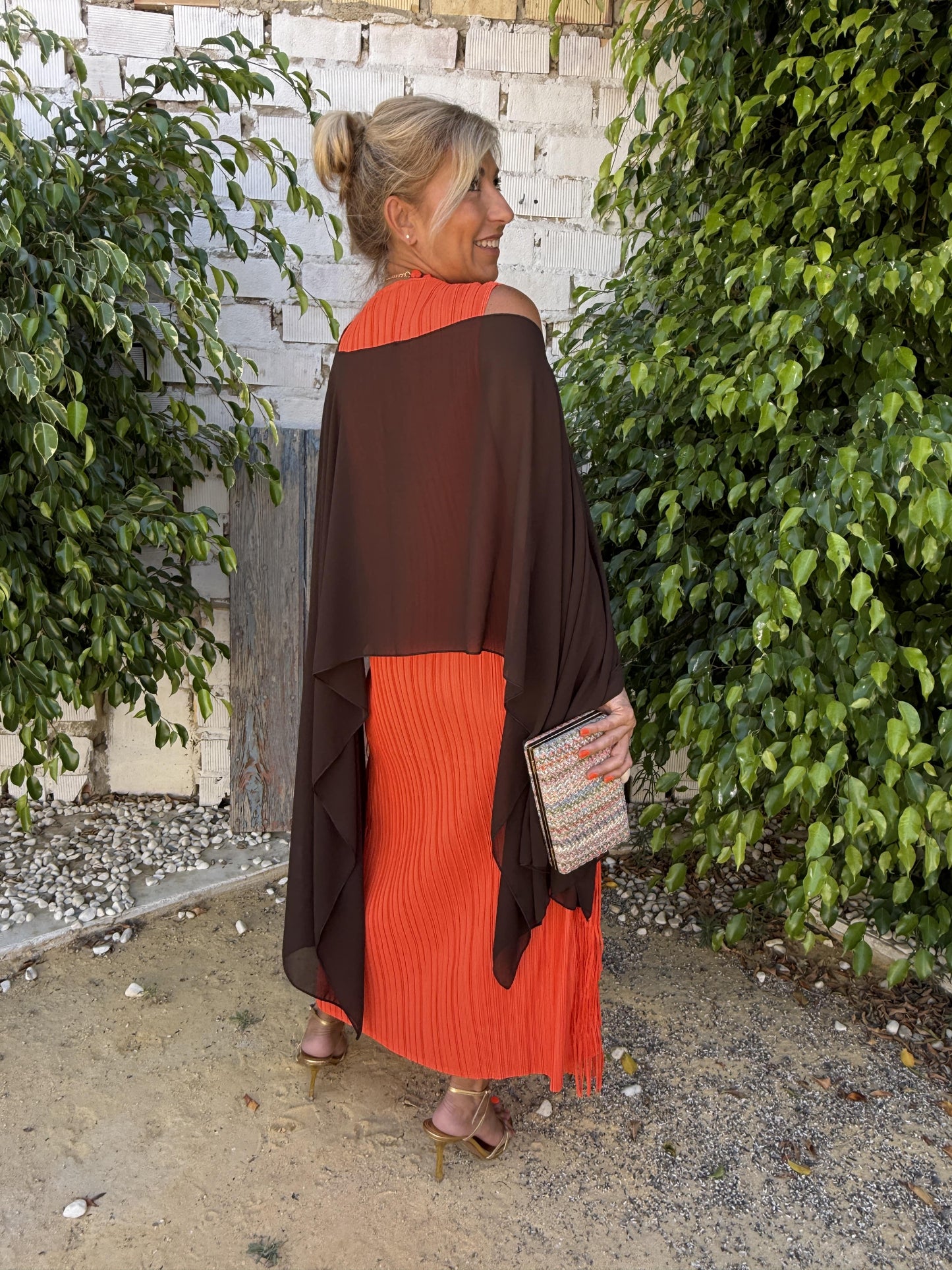 VESTIDO FLECOS SIN MANGA