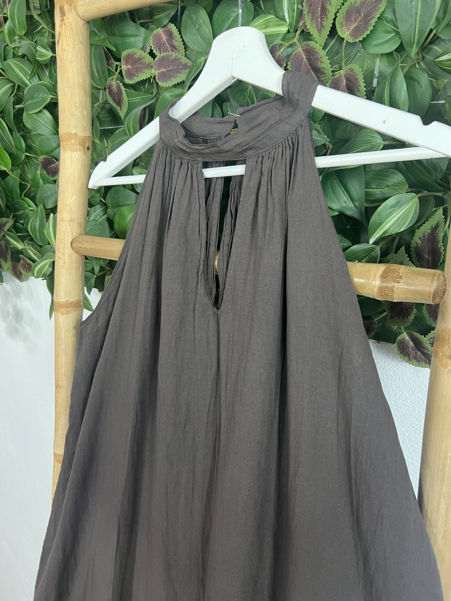 VESTIDO HALTER ALGODÓN
