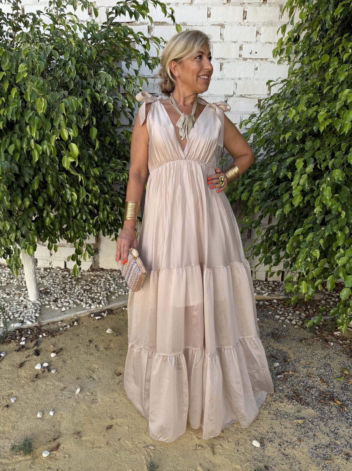 VESTIDO LARGO ROMÁNTICO