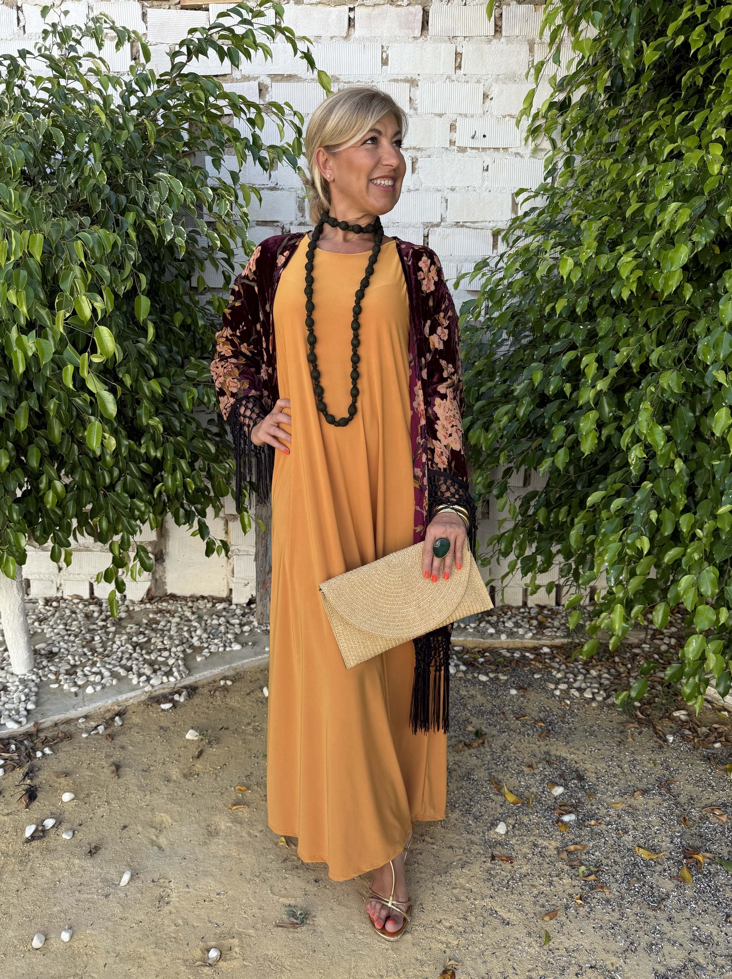 KIMONO TERCIOPELO FLORES