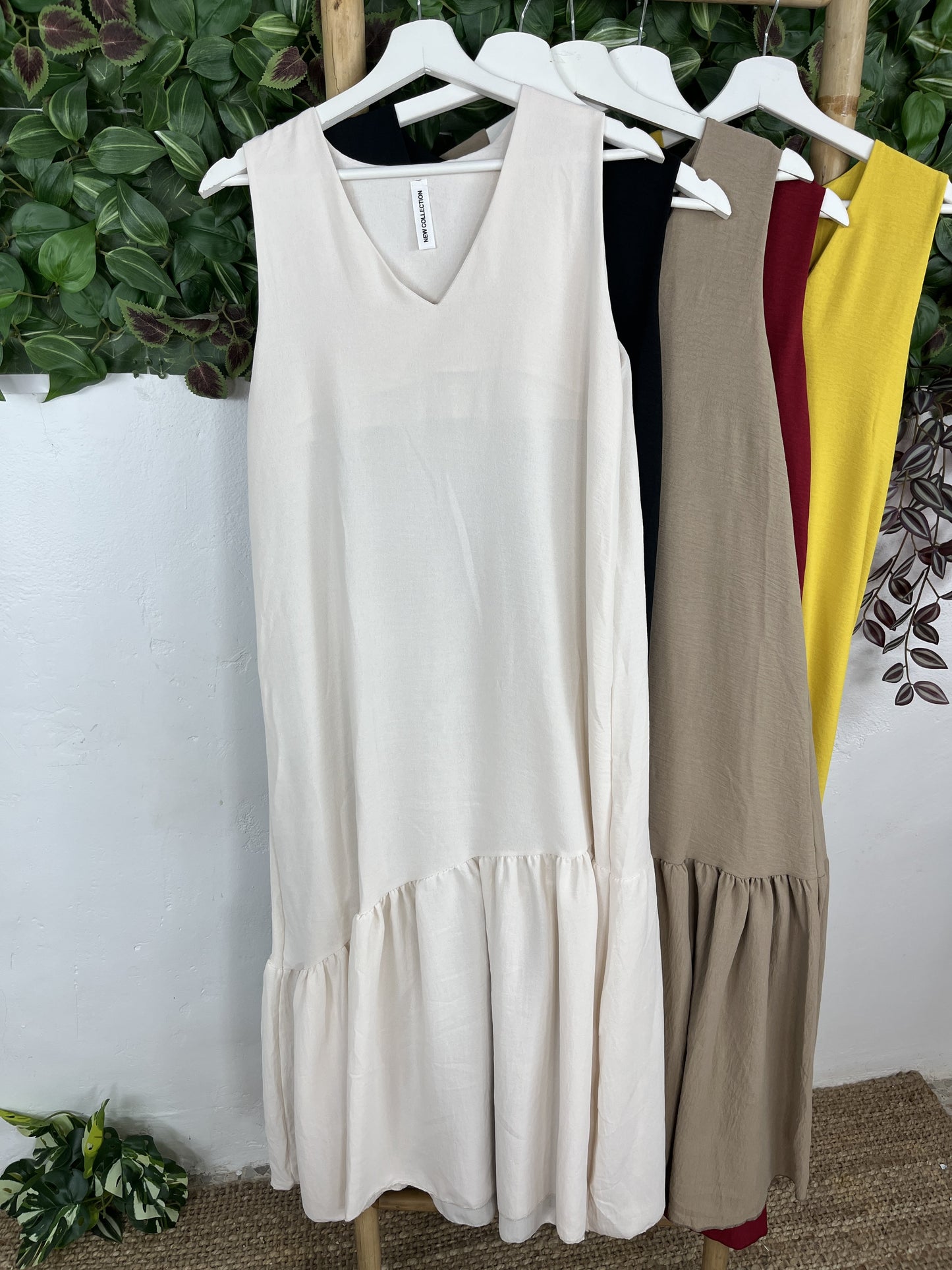 VESTIDO VOLANTE ASIMETRICO