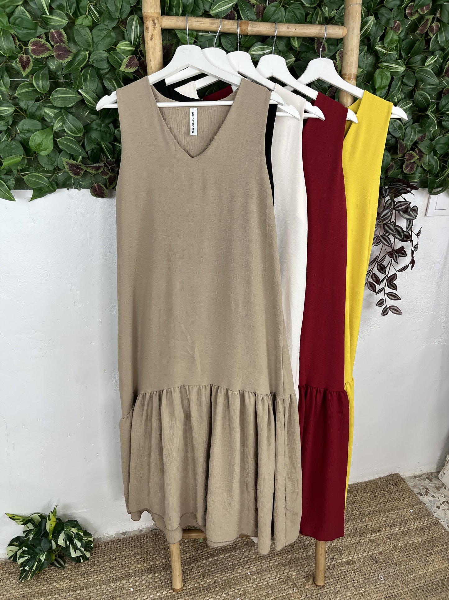 VESTIDO VOLANTE ASIMETRICO