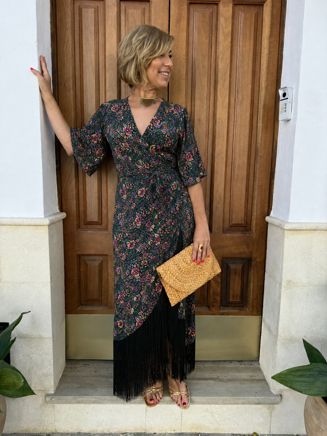 VESTIDO CRUZADO FLORAL