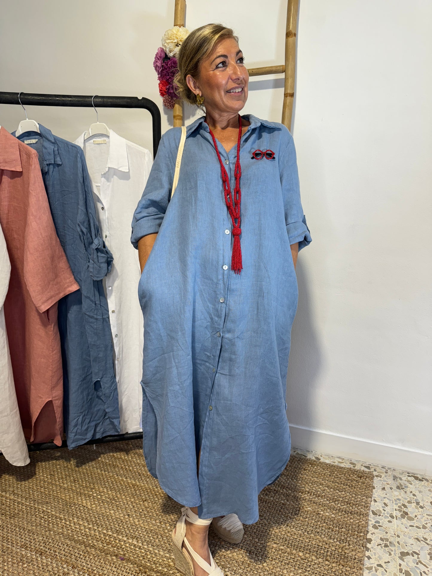 VESTIDO CAMISA DE LINHO