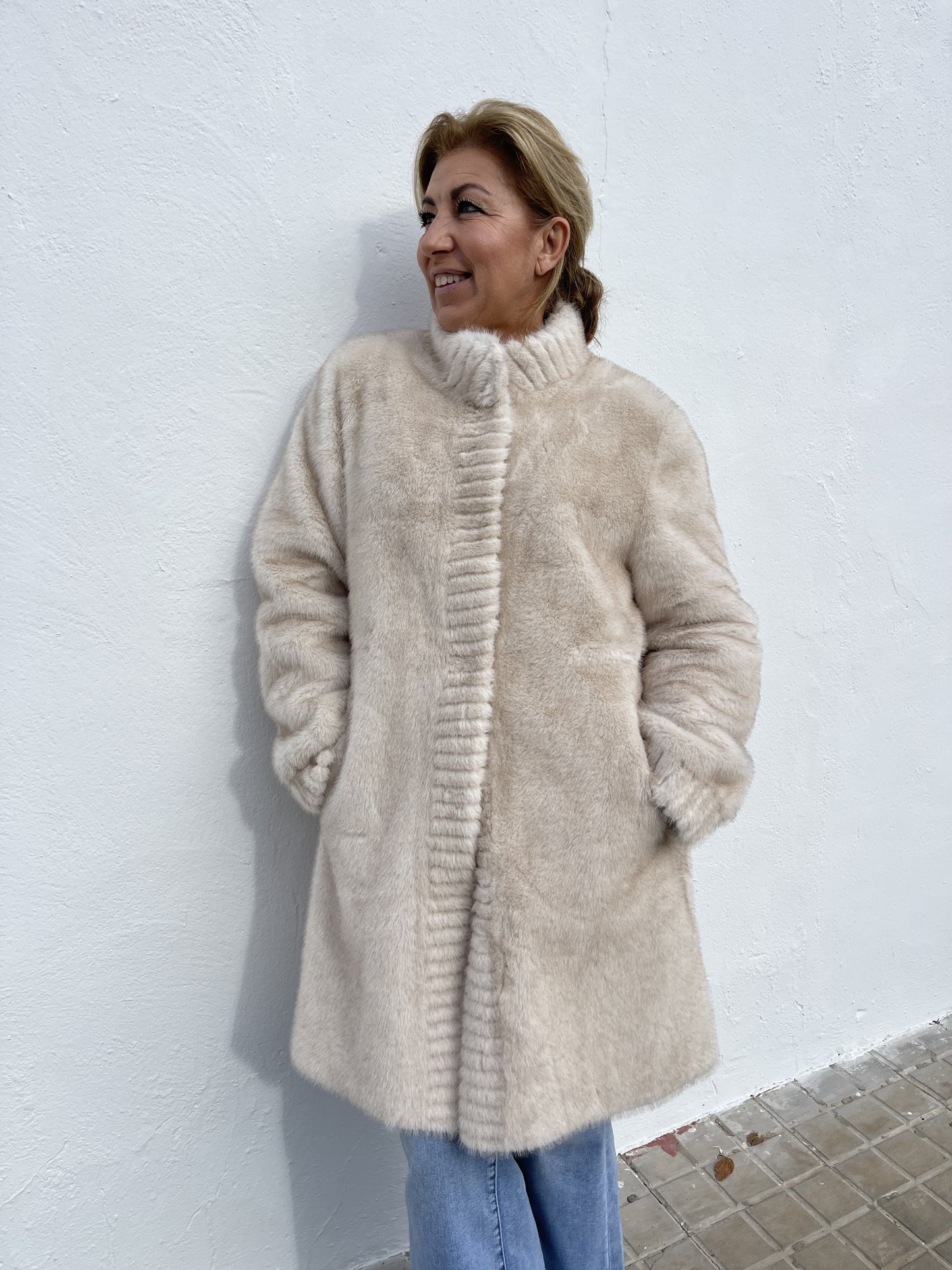 CASACO DE PELE LONGO