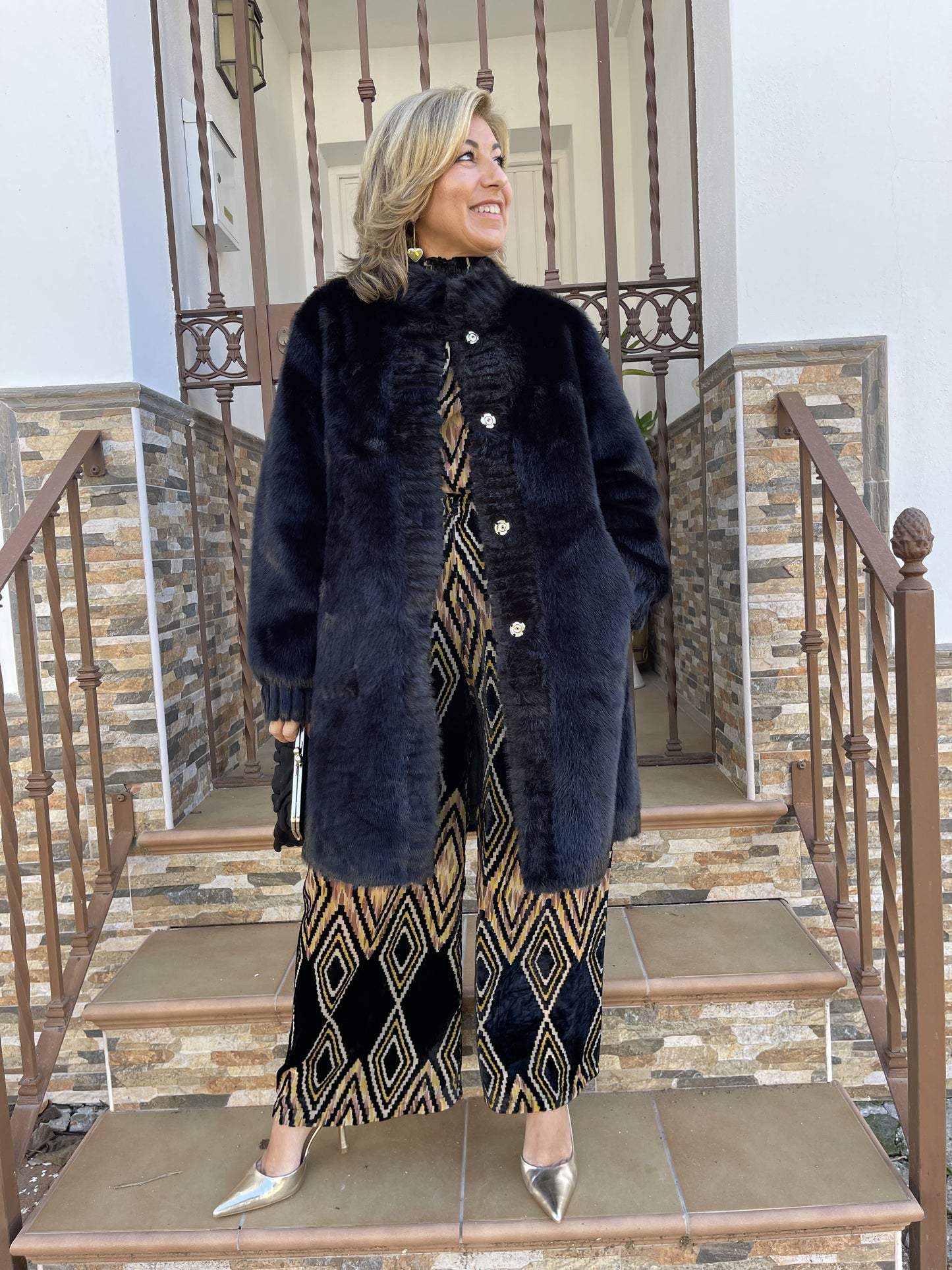 CASACO DE PELE LONGO