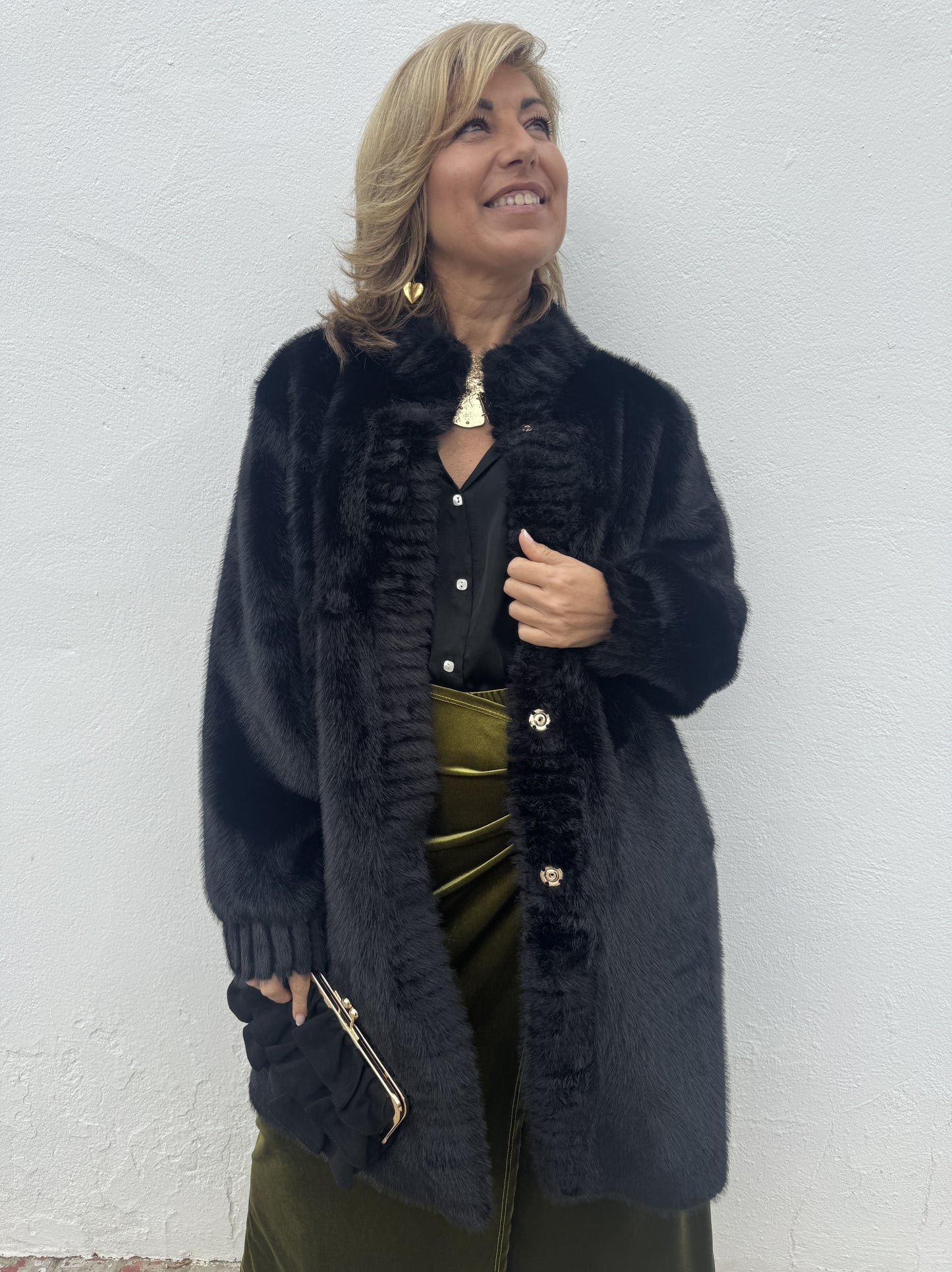 CASACO DE PELE LONGO