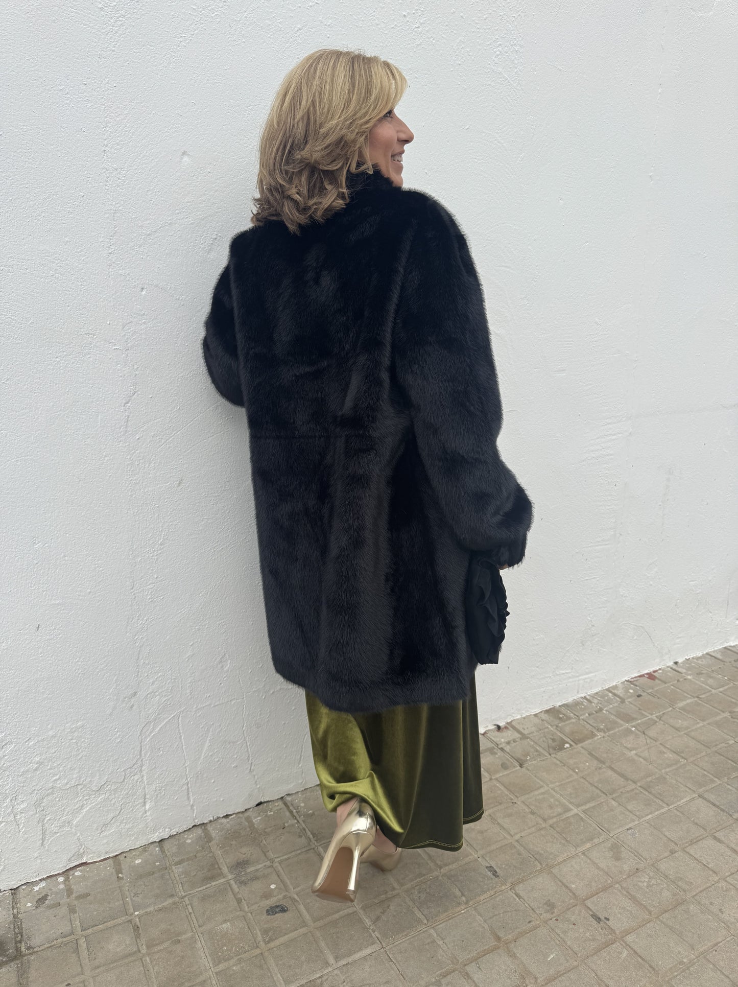 CASACO DE PELE LONGO