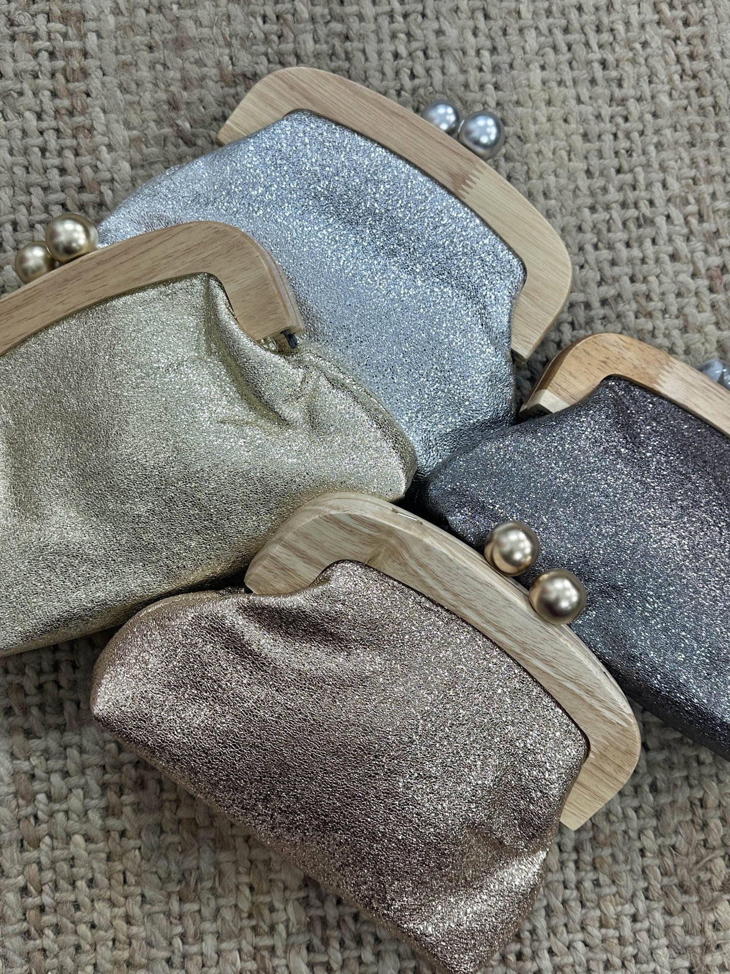 BOLSO MADERA METALIZADO