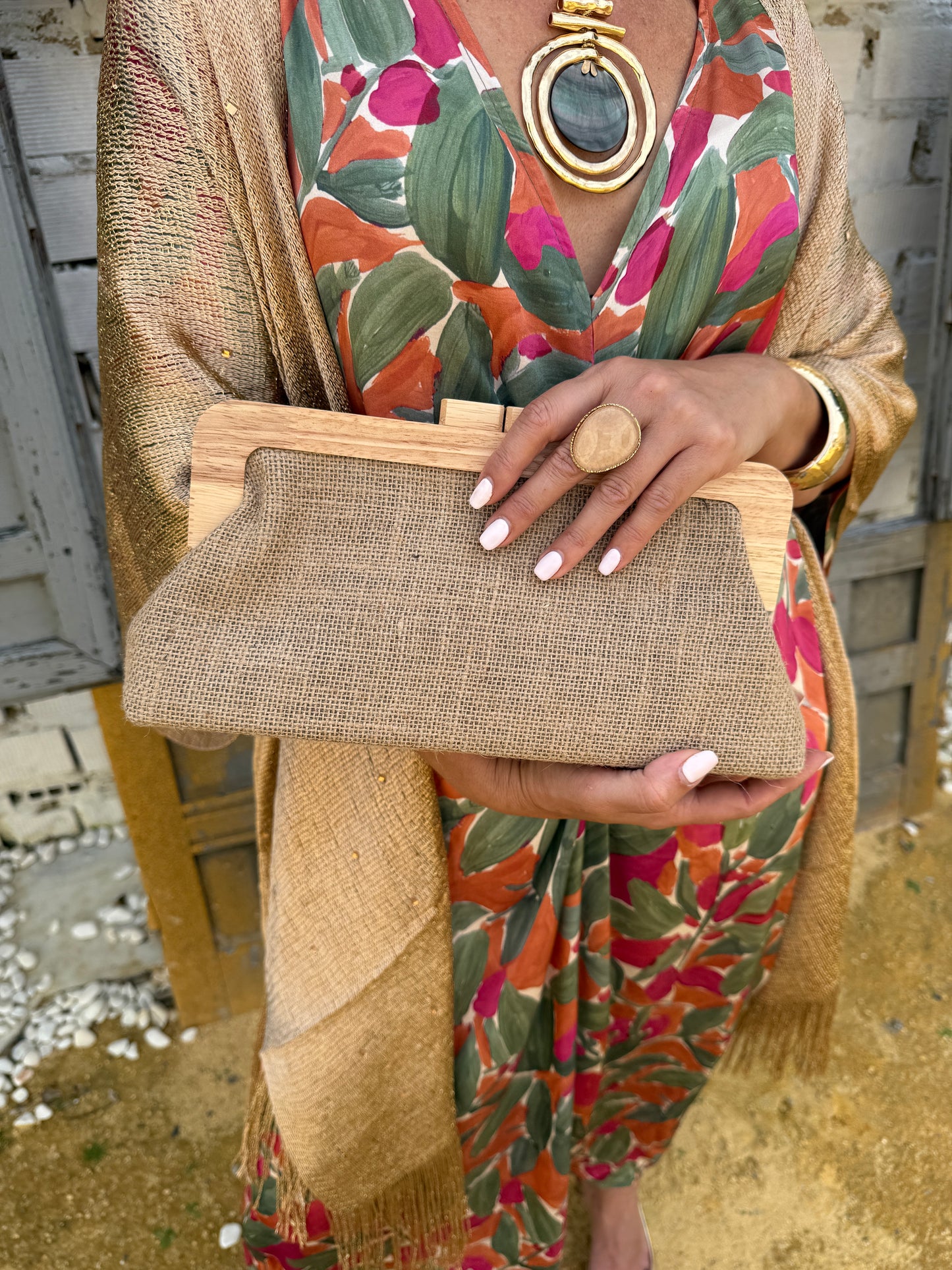 BOLSO RAFIA BAGUETTE