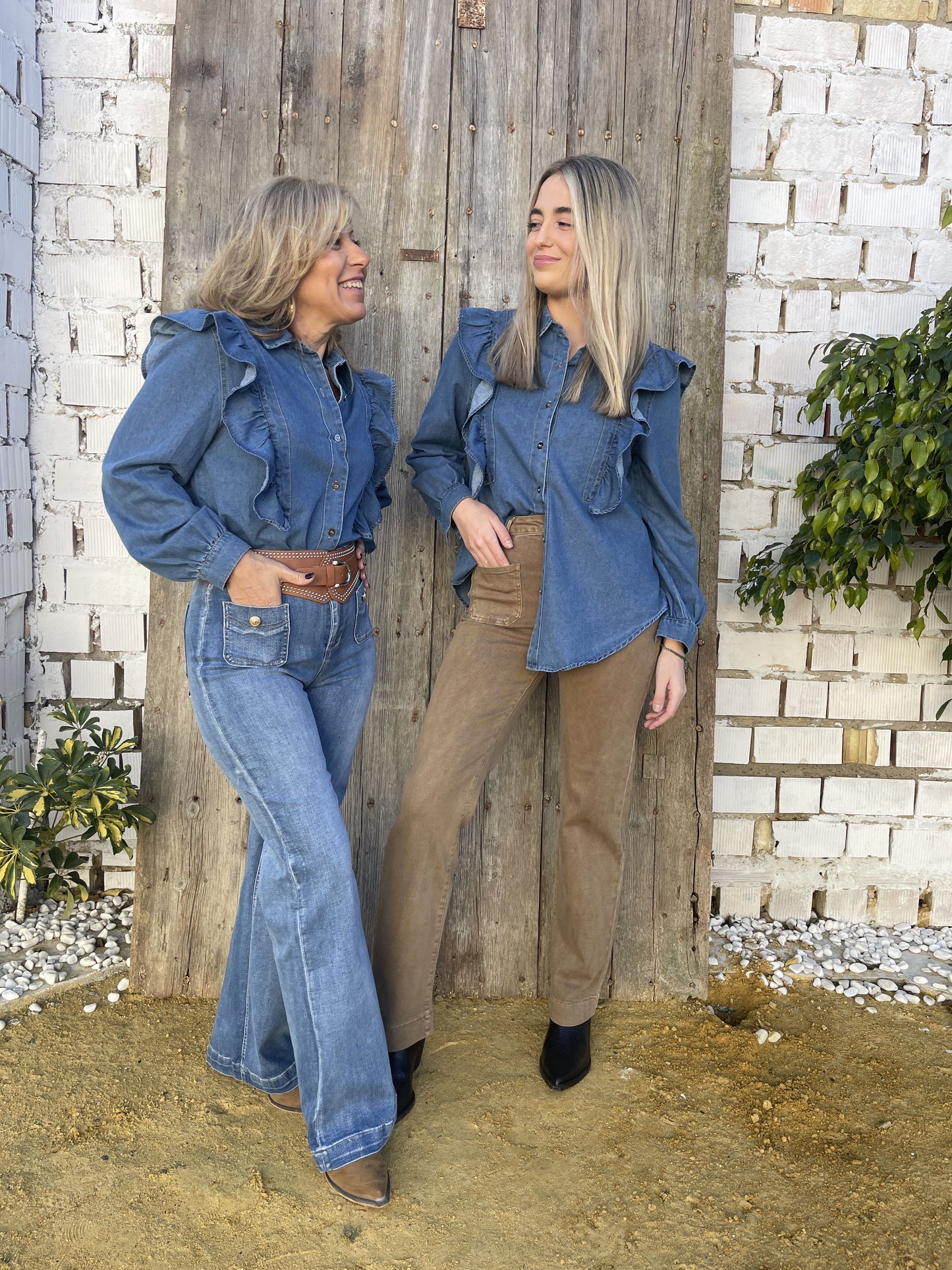 CAMISA DENIM VOLANTES
