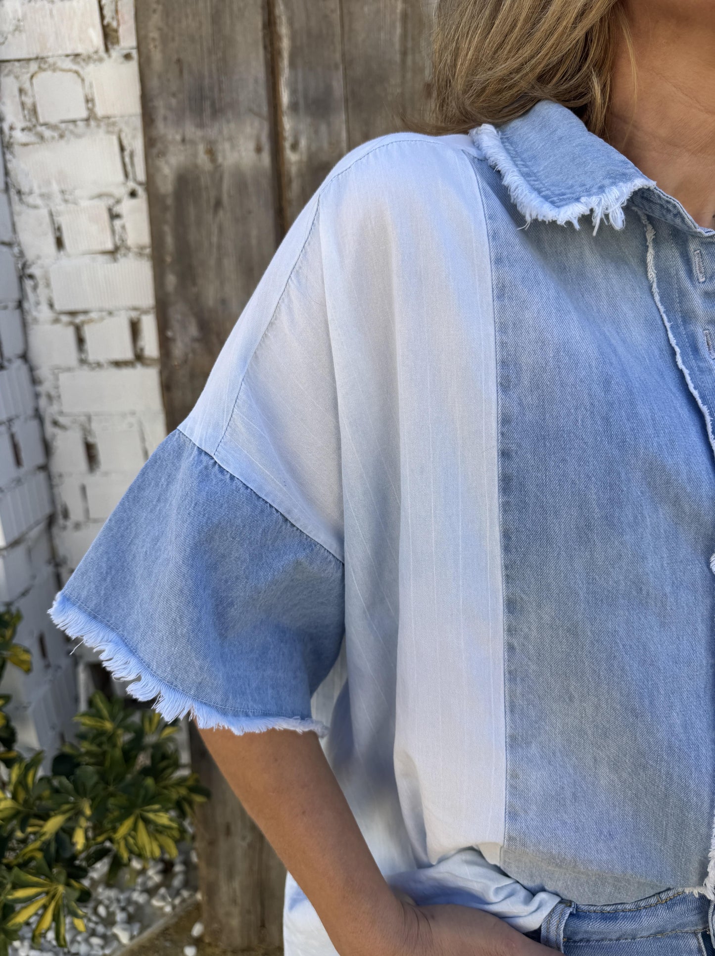 CAMISA VAQUERA OVERSIZE RAYAS